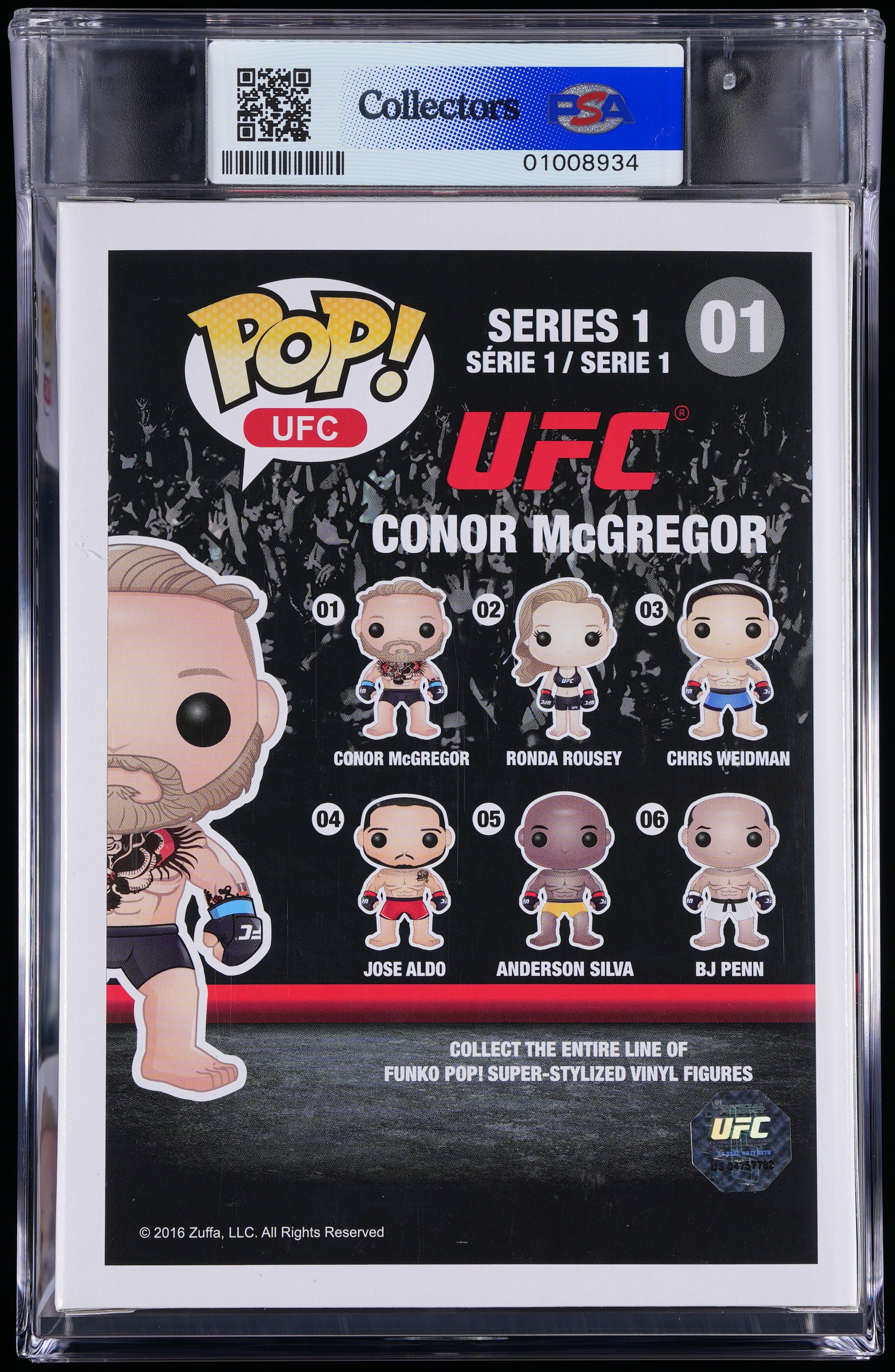 Funko Pop! PSA Graded UFC: Conor McGregor PSA Graded 9 MINT Vinyl Figure #01 Cert #01008934
