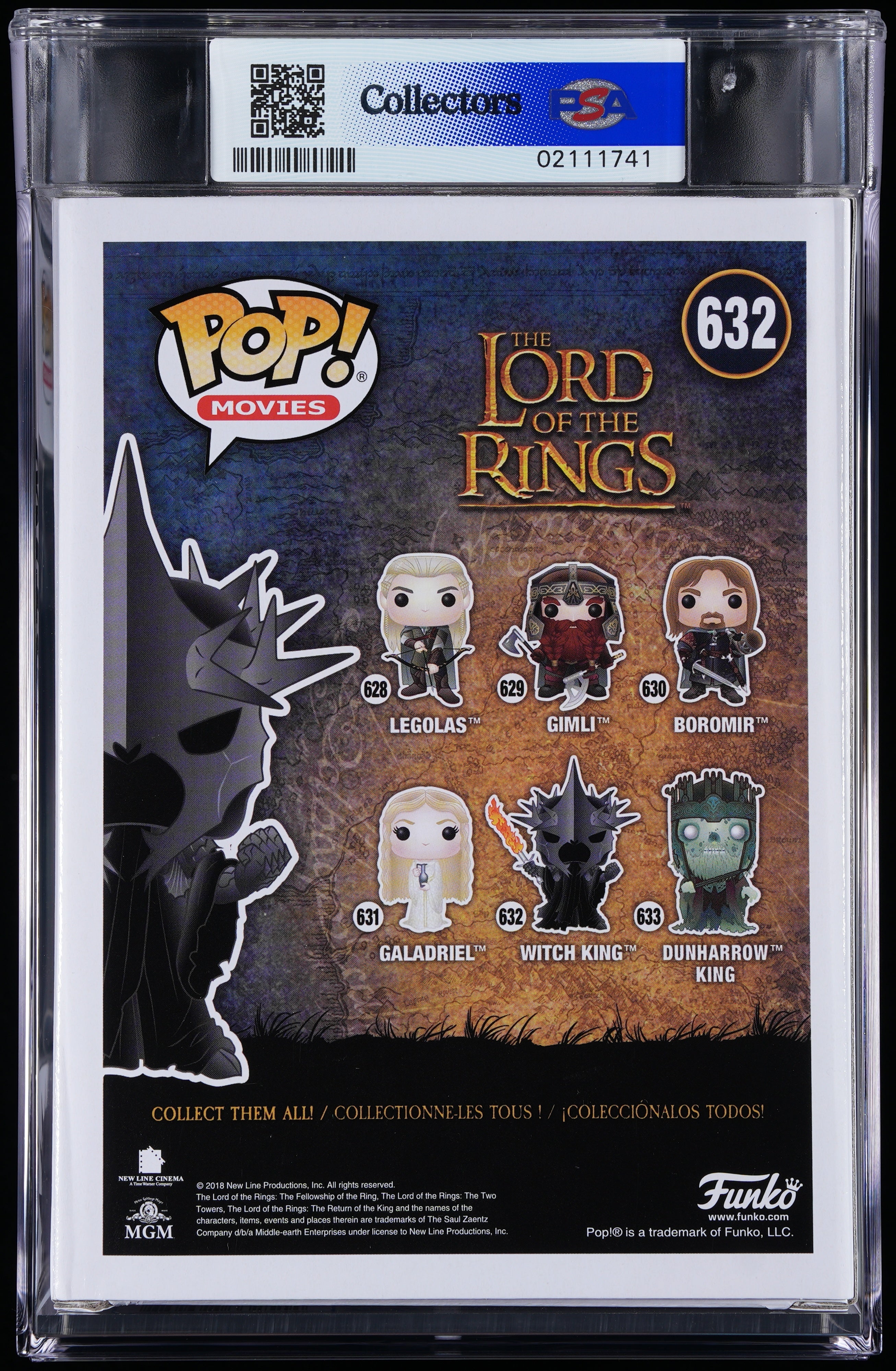 Funko Pop! PSA Graded The Lord of the Rings: Witch King PSA Graded 7 NM Vinyl Figure #632 Cert #02111741