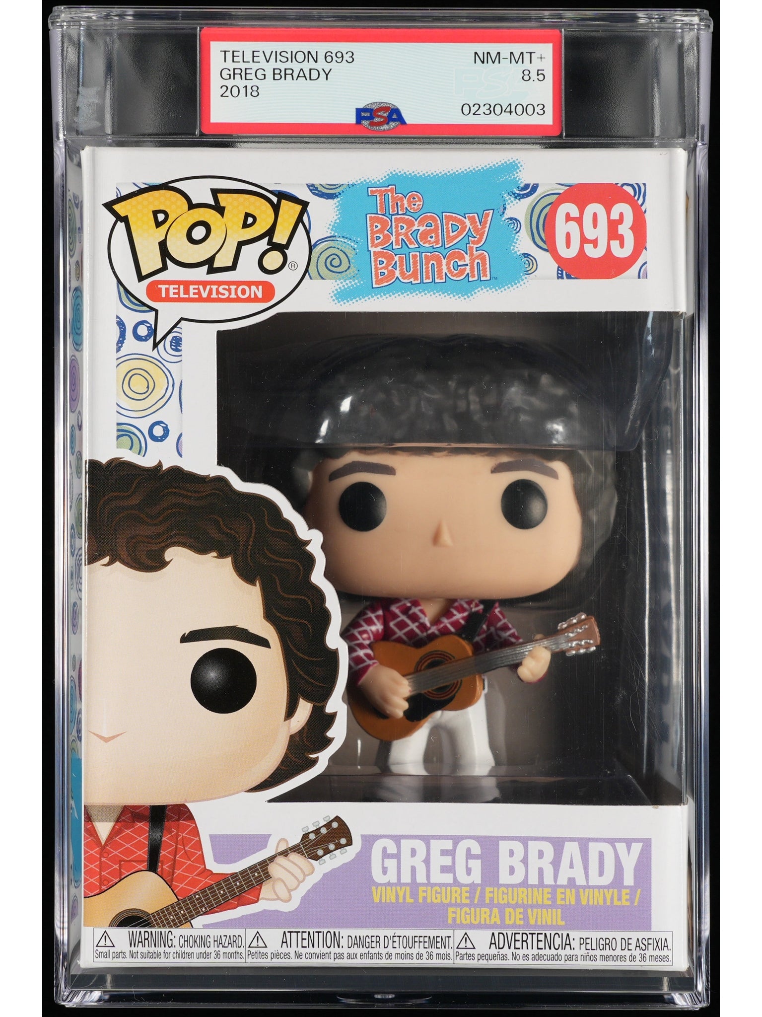 Funko Pop! The Brady Bunch: Greg Brady PSA Graded Vinyl Figure #693 Cert #02304003