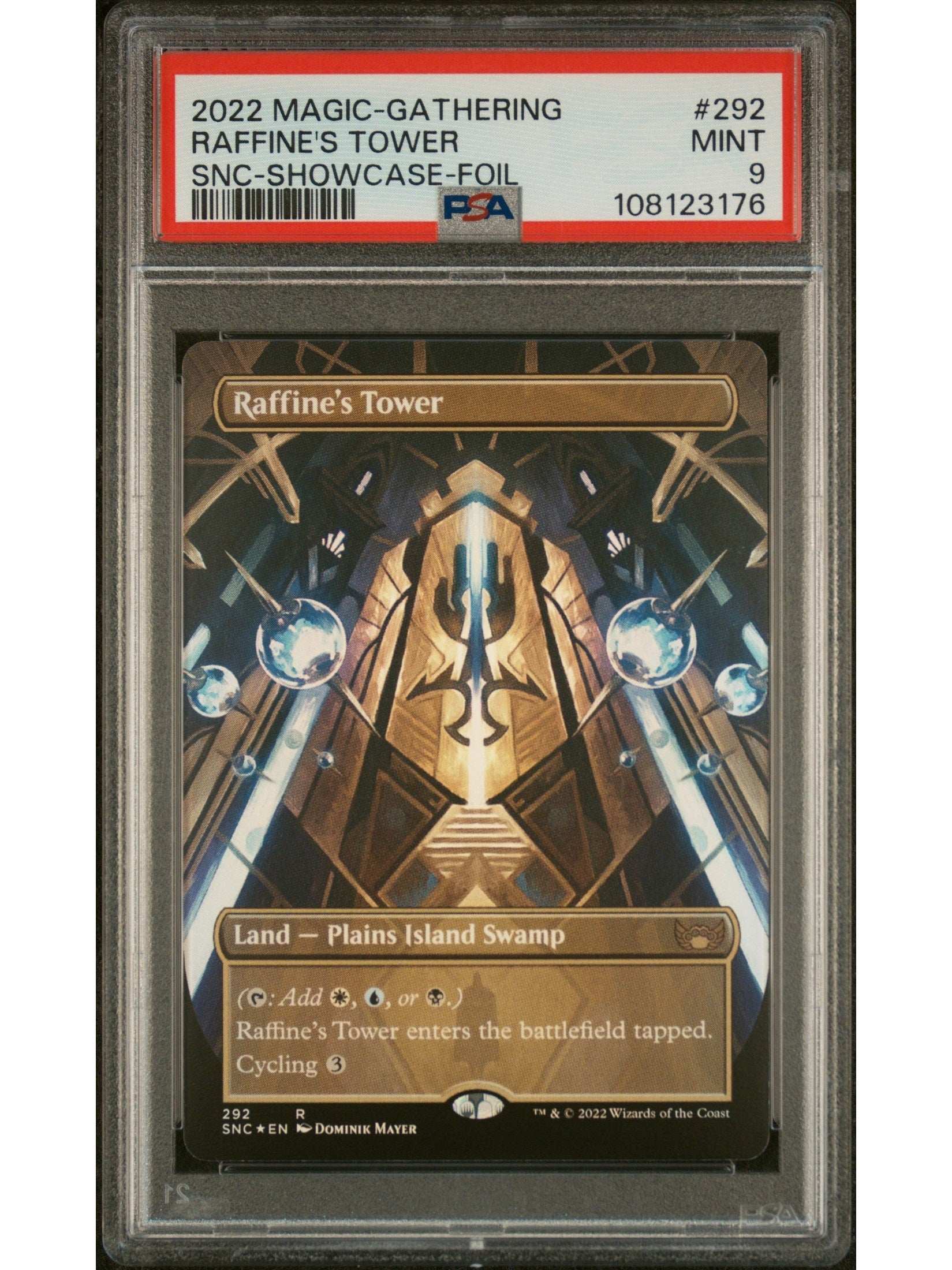 Magic The Gathering Streets Of New Capenna 292 Raffine'S Tower Showcase-Foil Card Psa 9 Mint Cert #108123176