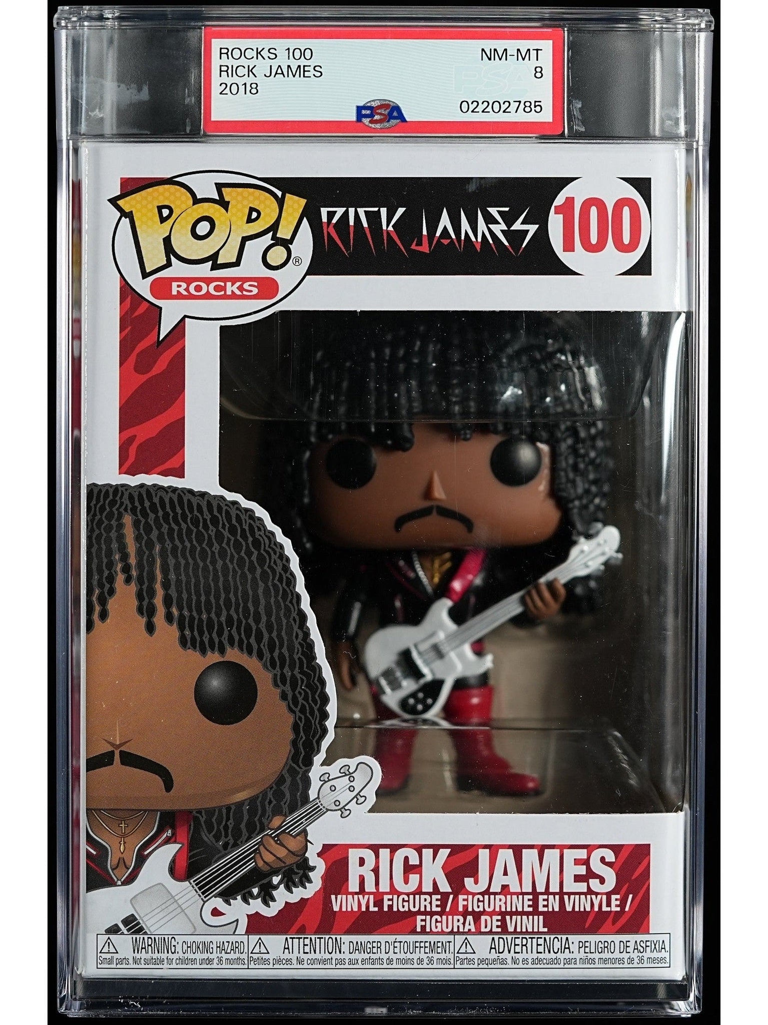 Funko Pop! Rick James: Rick James PSA Graded Vinyl Figure #100