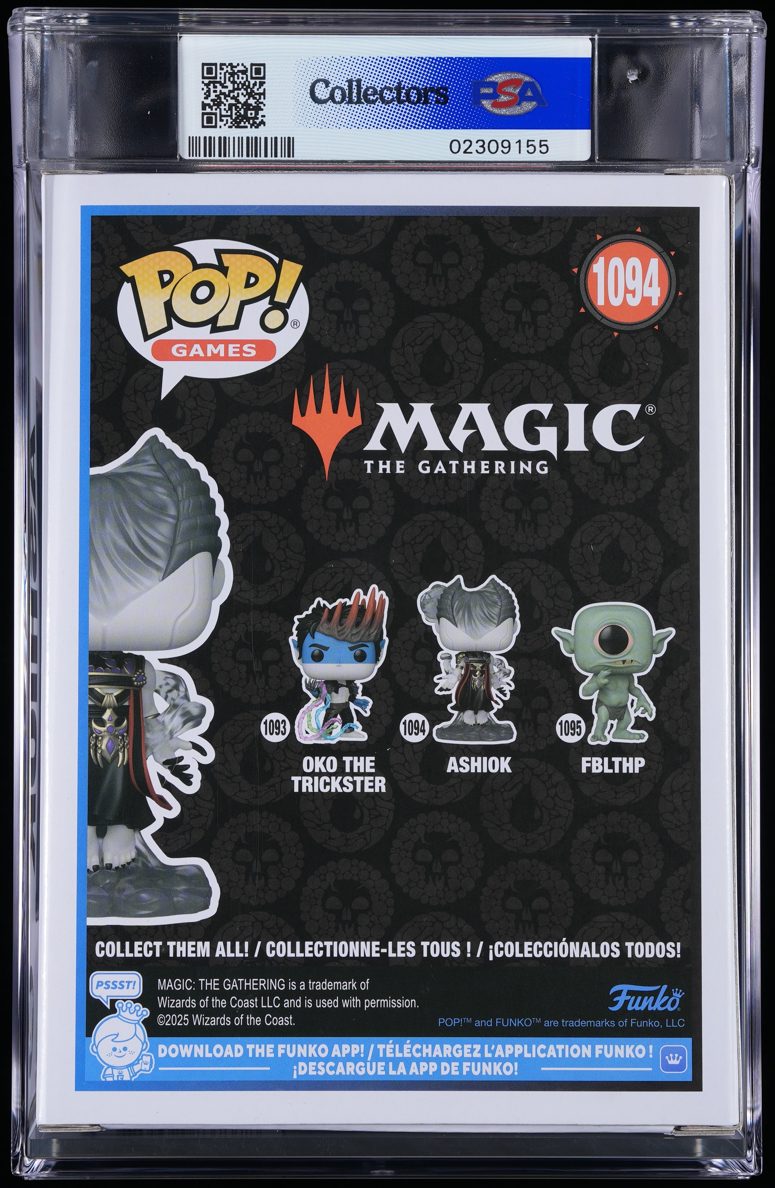 Funko Pop! PSA Graded Magic The Gathering: Ashiok PSA Graded 10 GEM MINT Vinyl Figure #1094 Cert #02309155