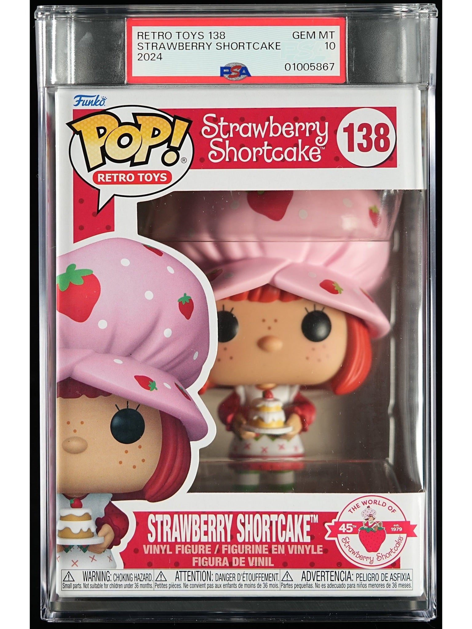 Funko Pop! Strawberry Shortcake: Strawberry Shortcake PSA Graded Vinyl Figure #138 Cert #01005867