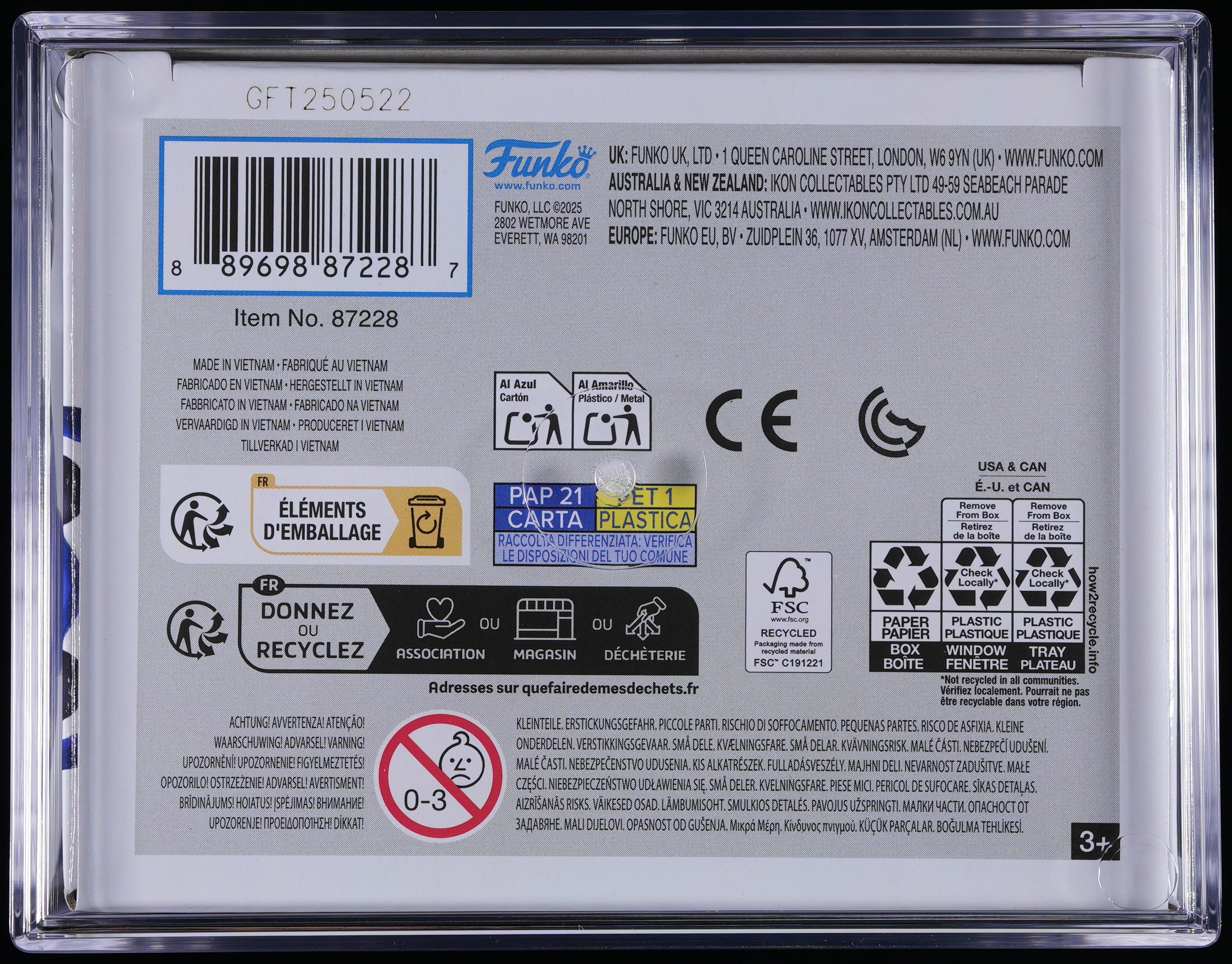 Funko Pop! PSA Graded Sonic the Hedgehog: Sonic PSA Graded 9 MINT Vinyl Figure #1114 Cert #02209932