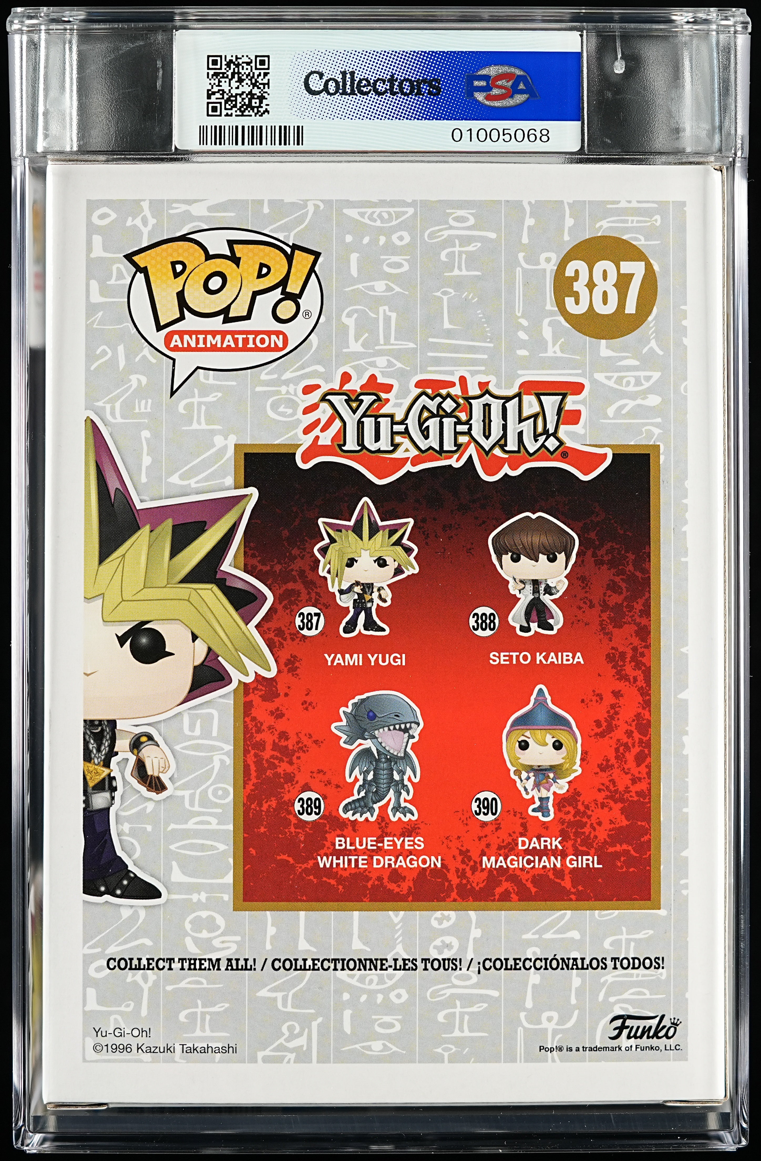 Funko Pop! Yu-Gi-Oh: Yami Yugi PSA Graded Vinyl Figure #387 Cert #01005068