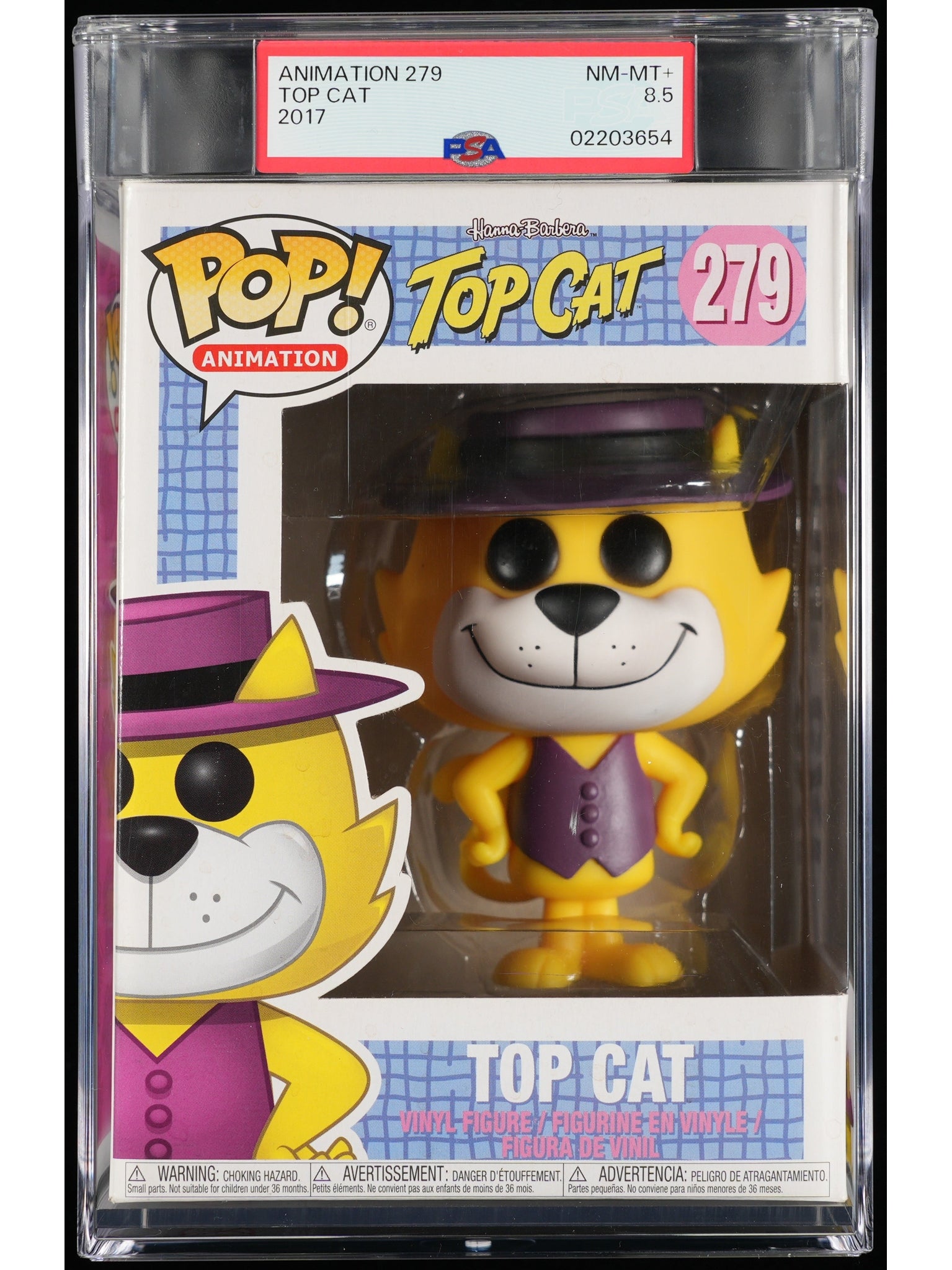 Funko Pop! Top Cat: Top Cat PSA Graded Vinyl Figure #279 Cert
