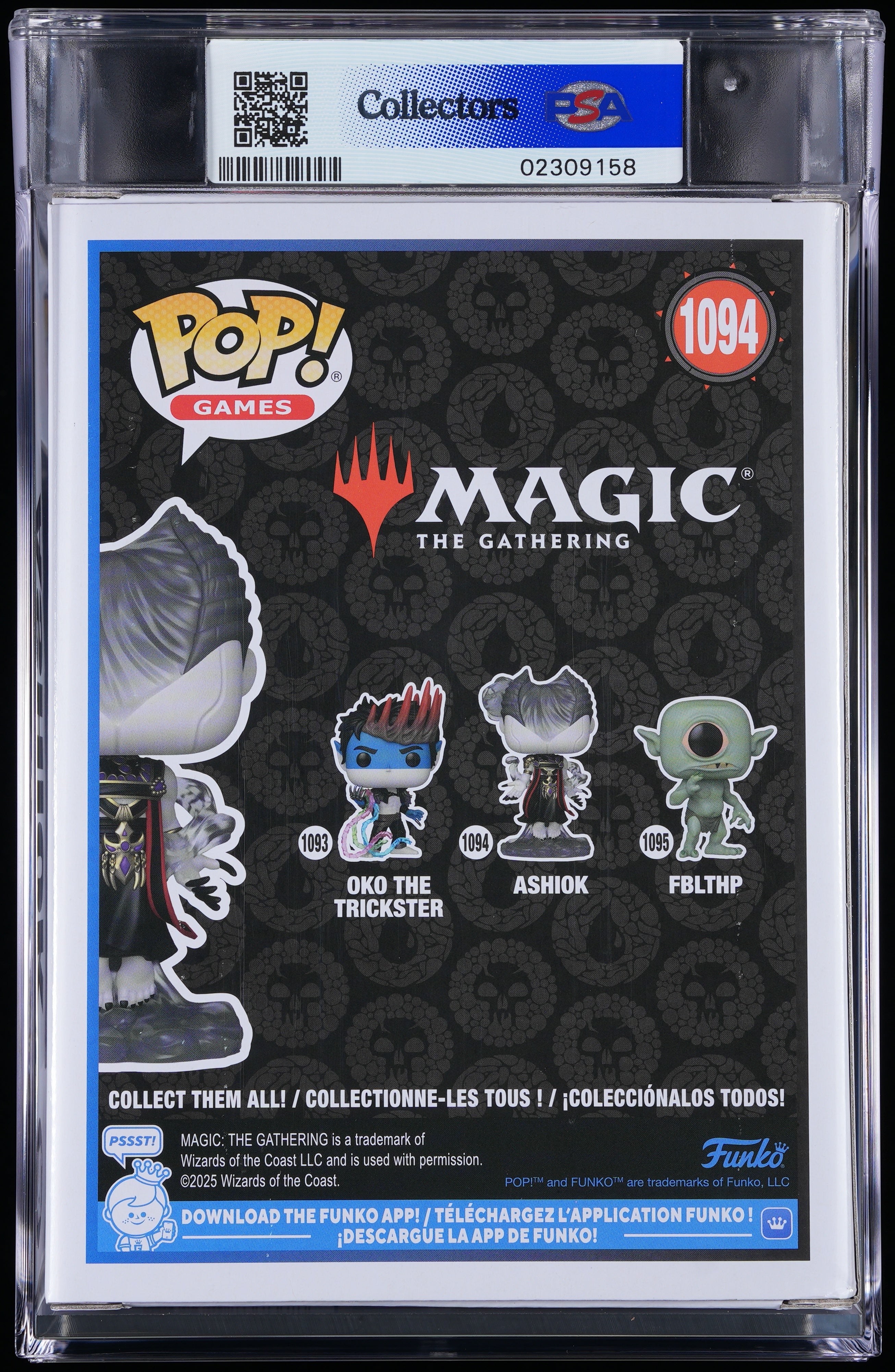 Funko Pop! PSA Graded Magic The Gathering: Ashiok PSA Graded 8.5 NM-MT+ Vinyl Figure #1094 Cert #02309158