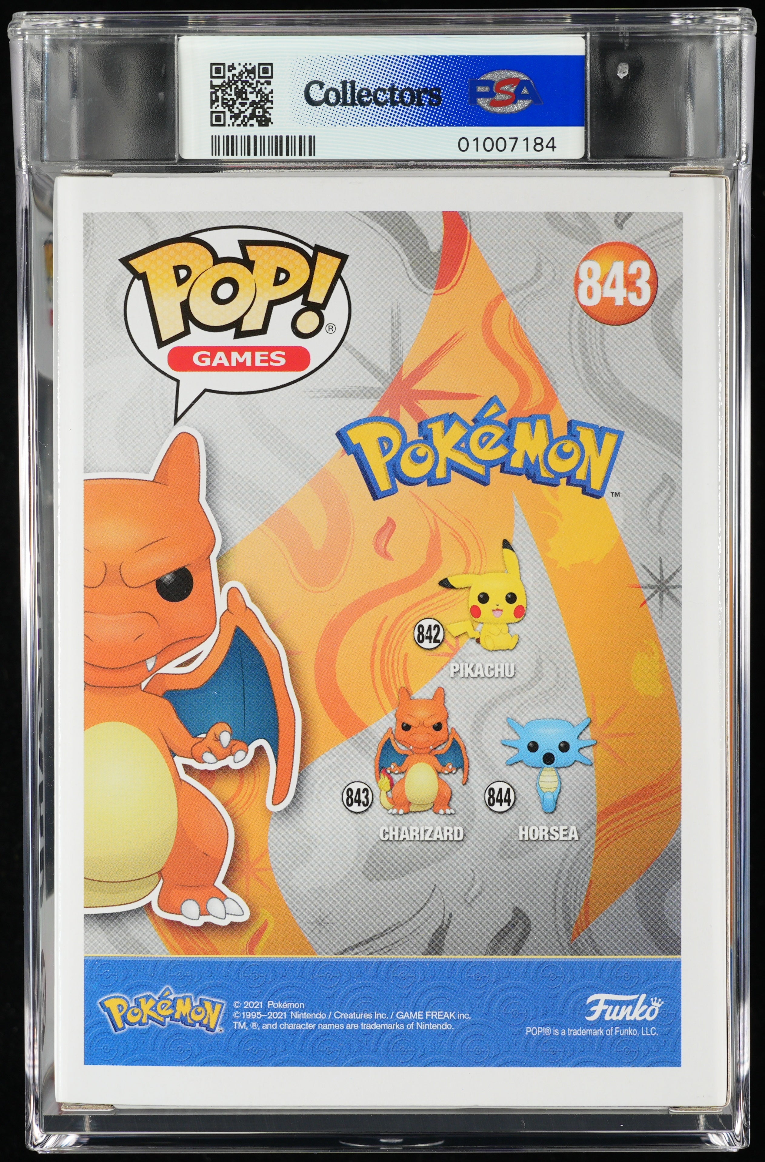Funko Pop! PSA Graded Pokemon: Charizard PSA Graded 8.5 NM-MT+ Vinyl Figure #843 Cert #01007184