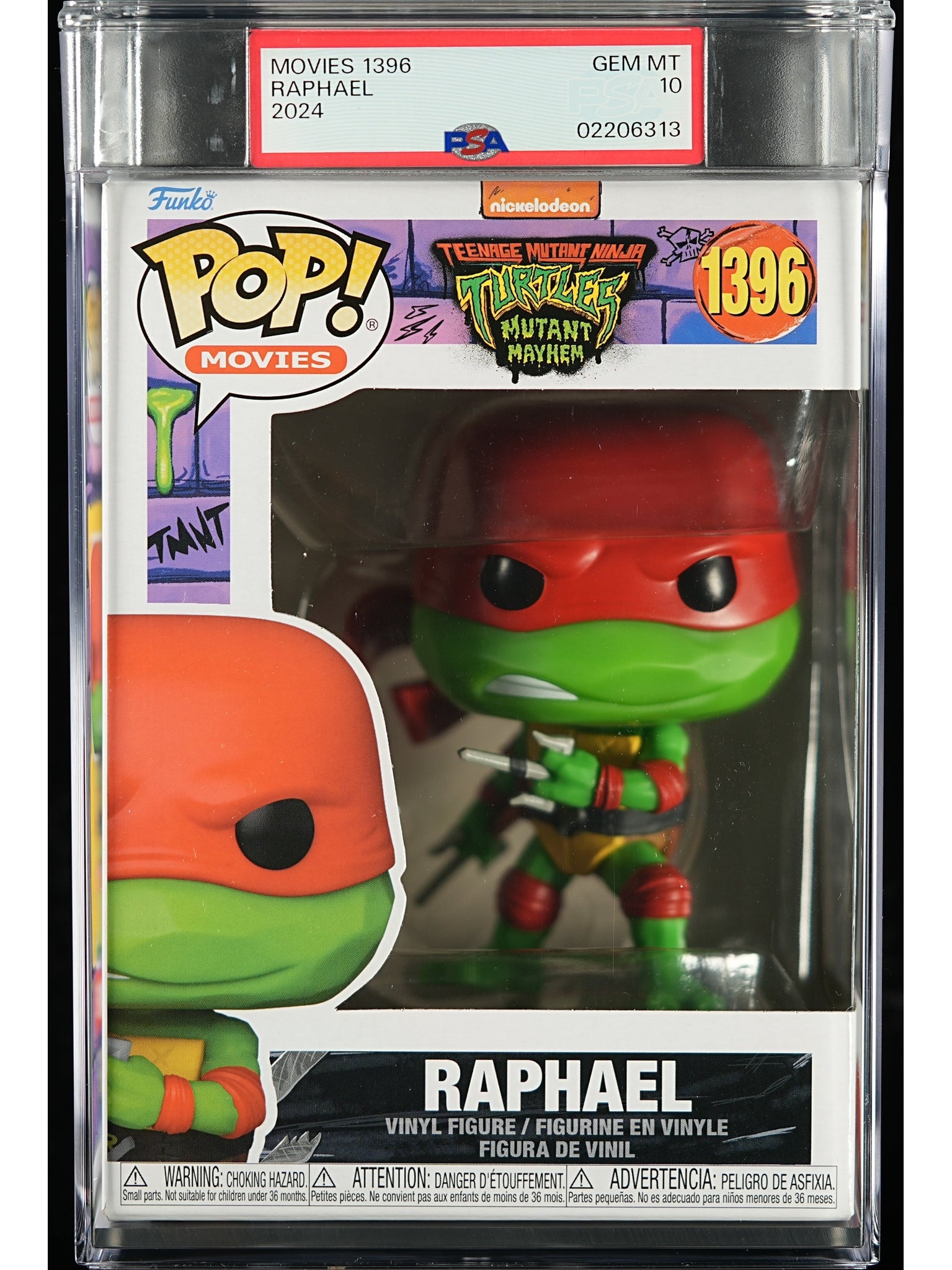 Funko Pop! Teenage Mutant Ninja Turtles: Raphael PSA Graded Vinyl Figure #1396 Cert #02206313