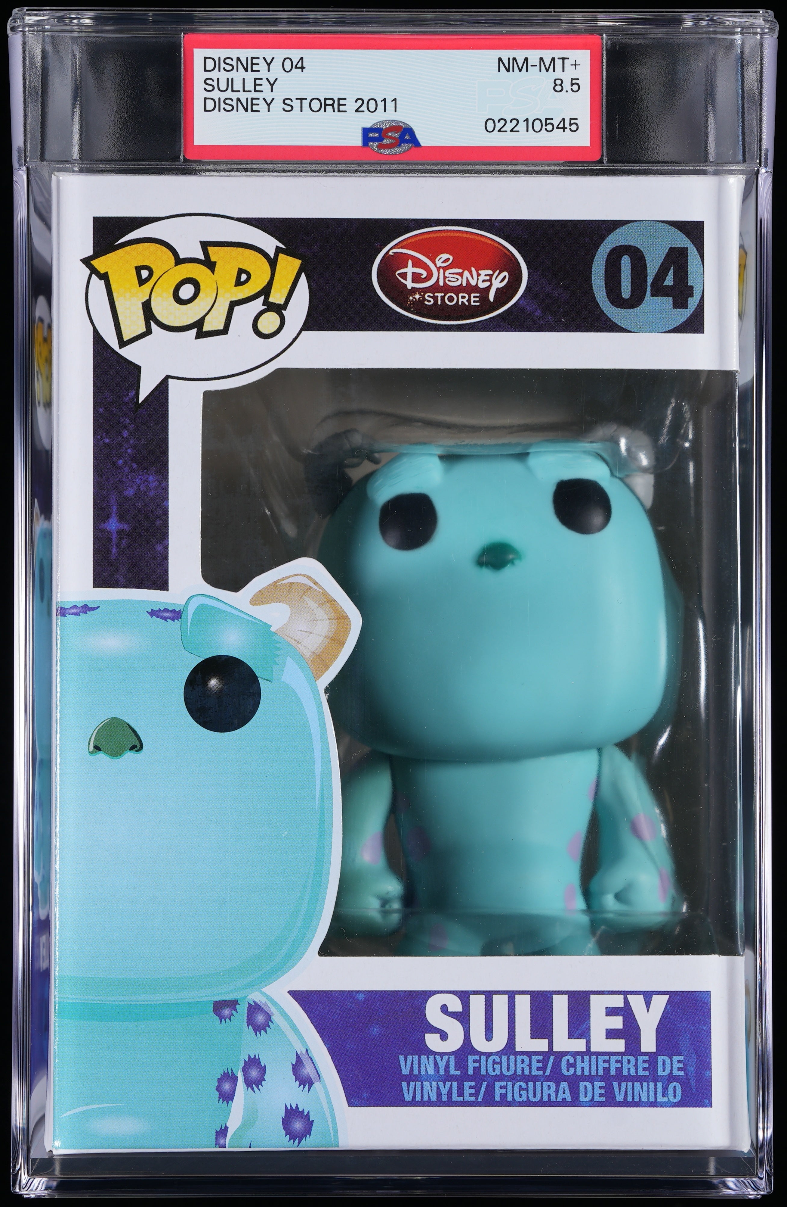 Funko Pop! PSA Graded Disney Monster's Inc: Sulley PSA Graded 8.5 NM-MT+ Vinyl Figure #04 Cert #02210545