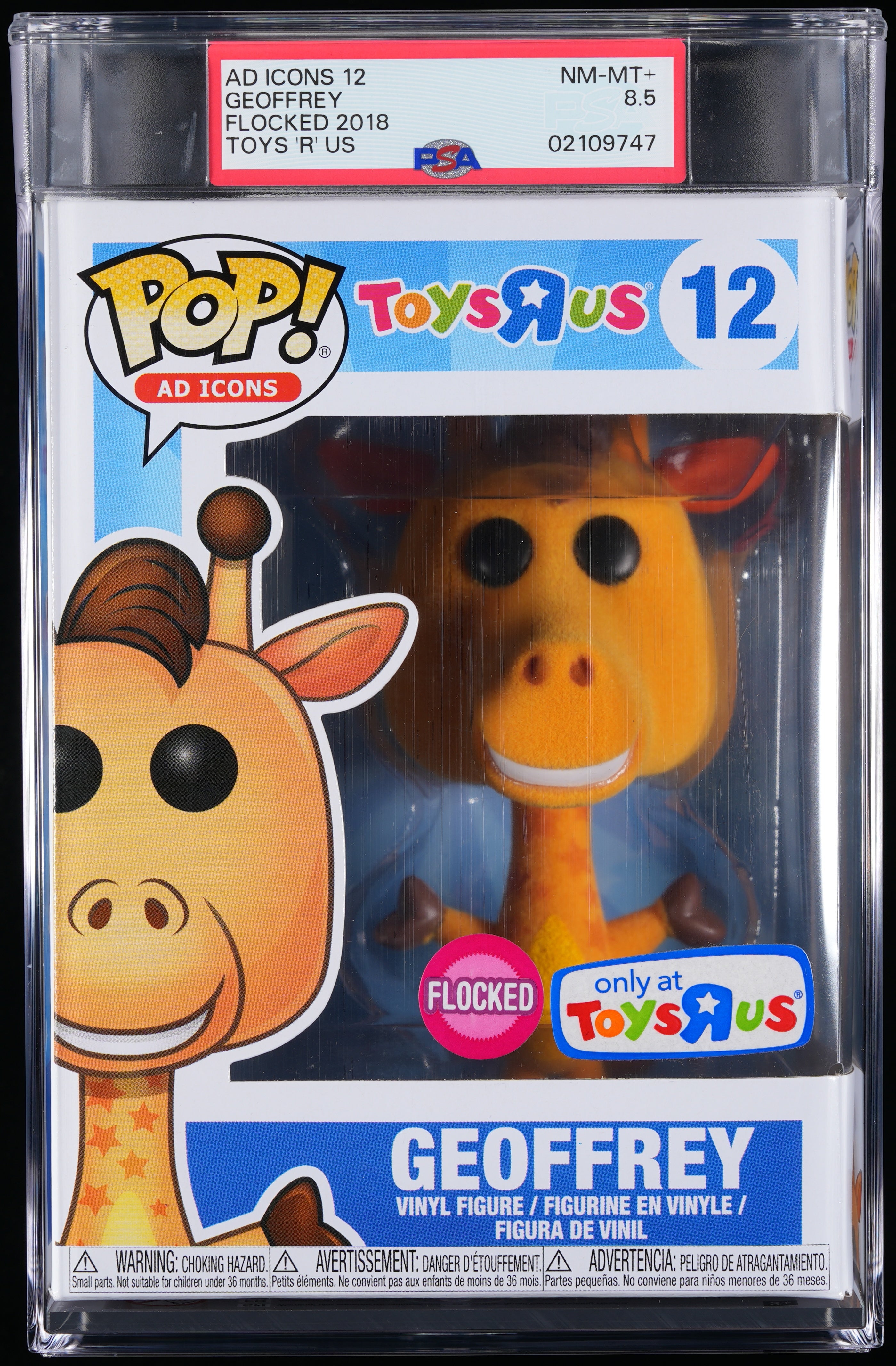 Funko Pop! PSA Graded Toys R Us: Geoffrey PSA Graded 8.5 NM-MT+ Vinyl Figure #12 Cert #02109747