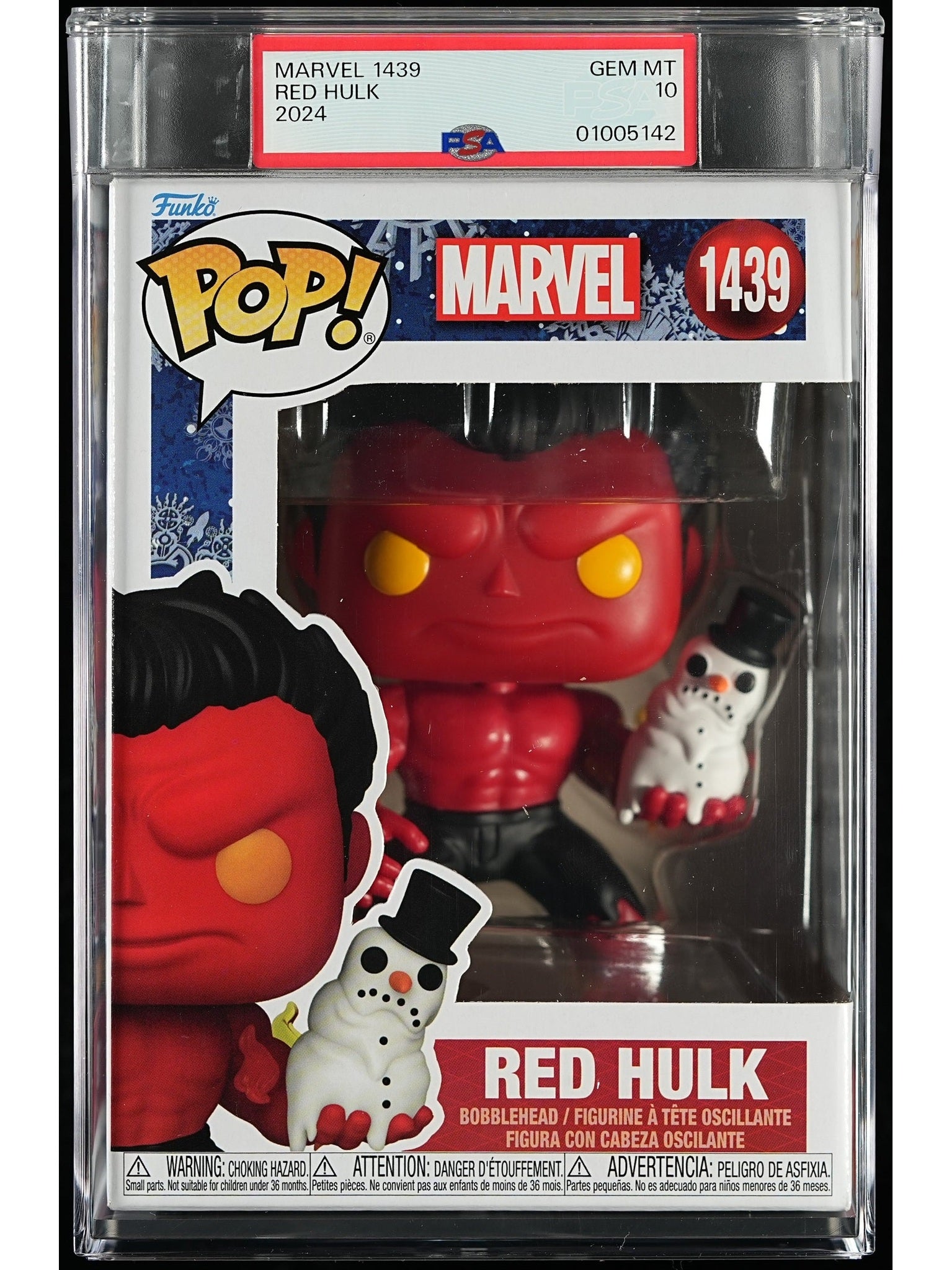 Funko Pop! Marvel: Red Hulk PSA Graded Vinyl Figure #1439 Cert #01005142