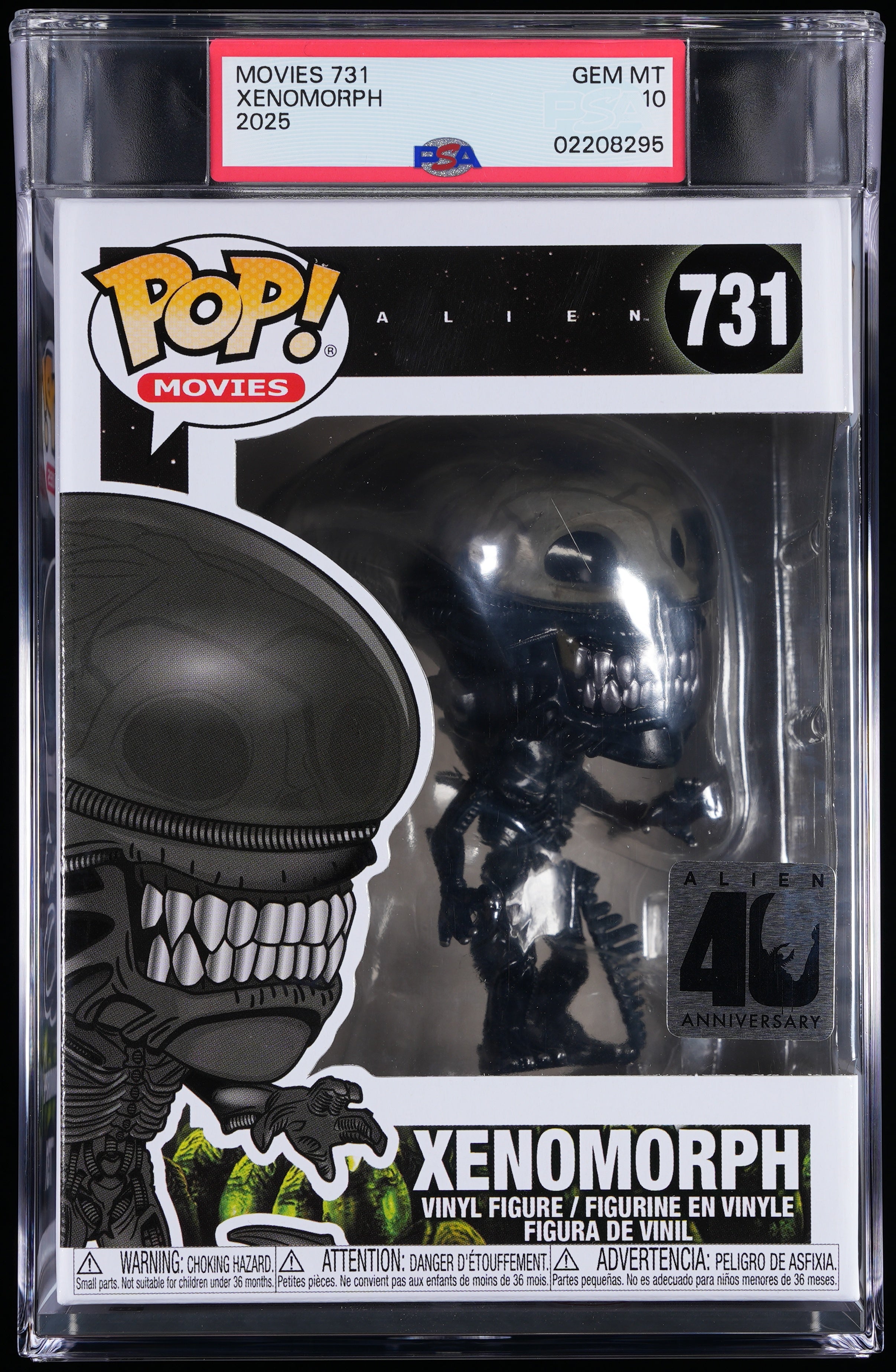Funko Pop! PSA Graded Alien: Xenomorph PSA Graded 10 GEM MINT Vinyl Figure #731 Cert #02208295