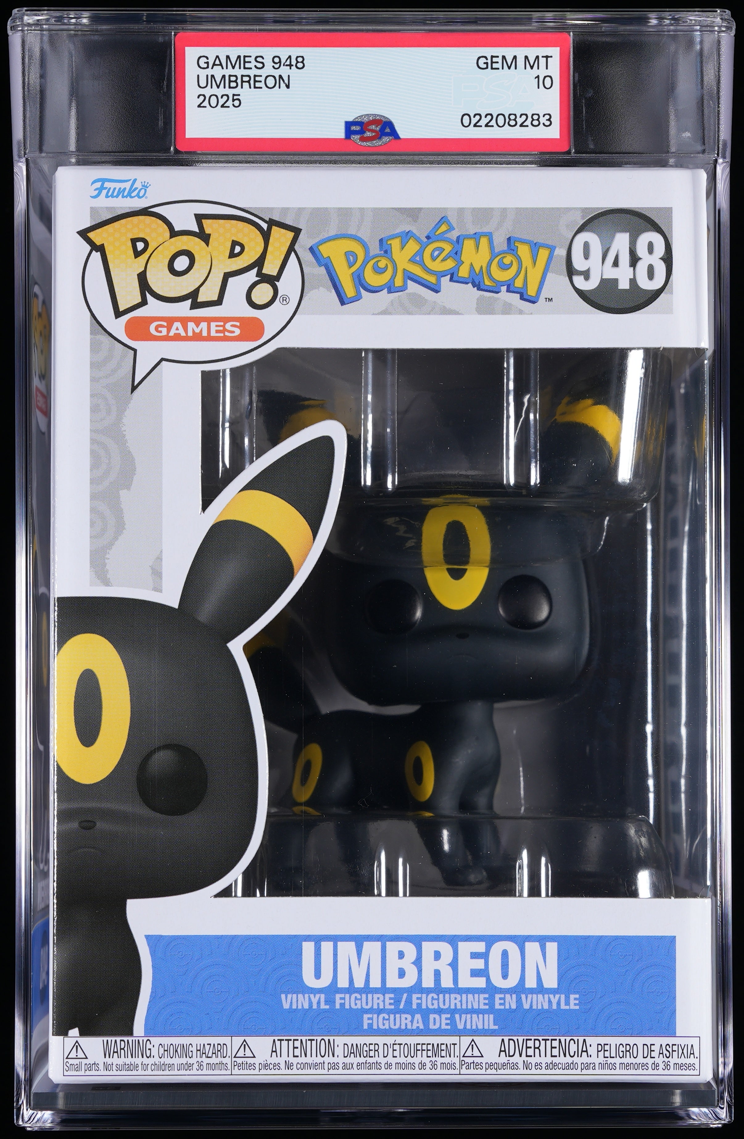 Funko Pop! PSA Graded Pokemon: Umbreon PSA Graded 10 GEM MINT Vinyl Figure #948 Cert #02208283