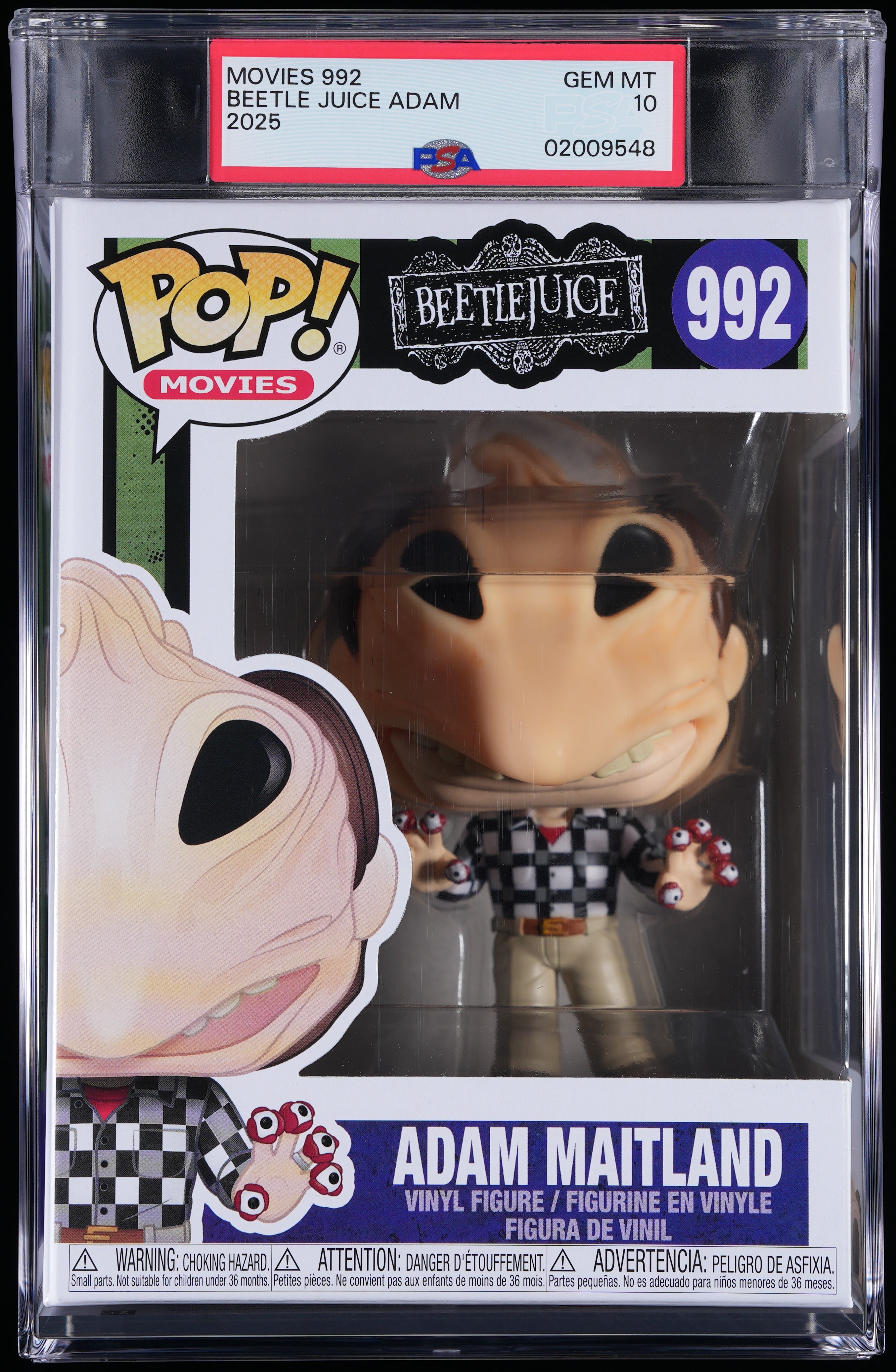 Funko Pop! PSA Graded Beetlejuice: Adam Maitland PSA Graded 10 GEM MINT Vinyl Figure #992 Cert #02009548