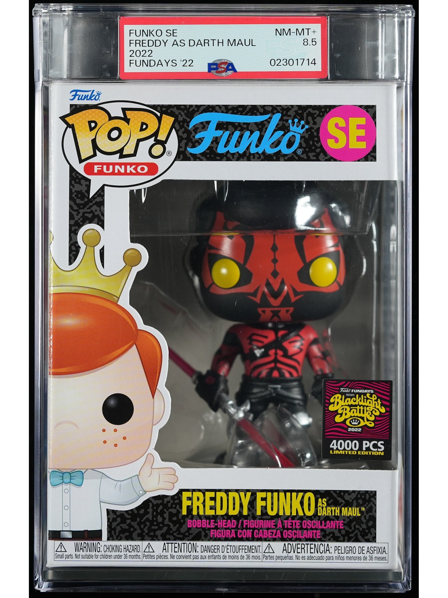 Funko Pop! Freddy Funko: Freddy as Darth Maul PSA Graded Vinyl Figure #SE Cert #02301714