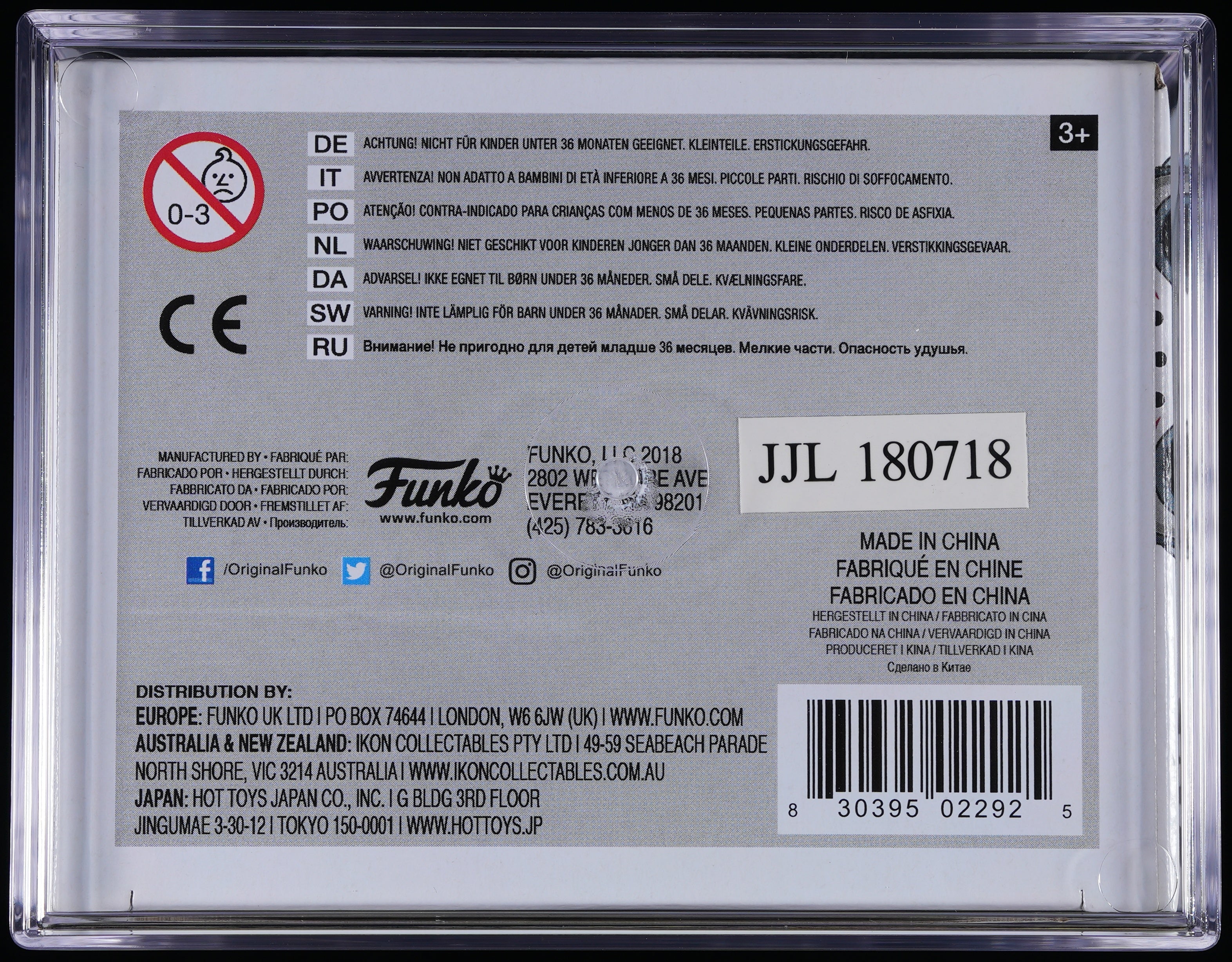 Funko Pop! PSA Graded Friday the 13th: Jason Voorhees (Teal GITD Chase) PSA Graded 9 MINT Vinyl Figure #01 Cert #02210556