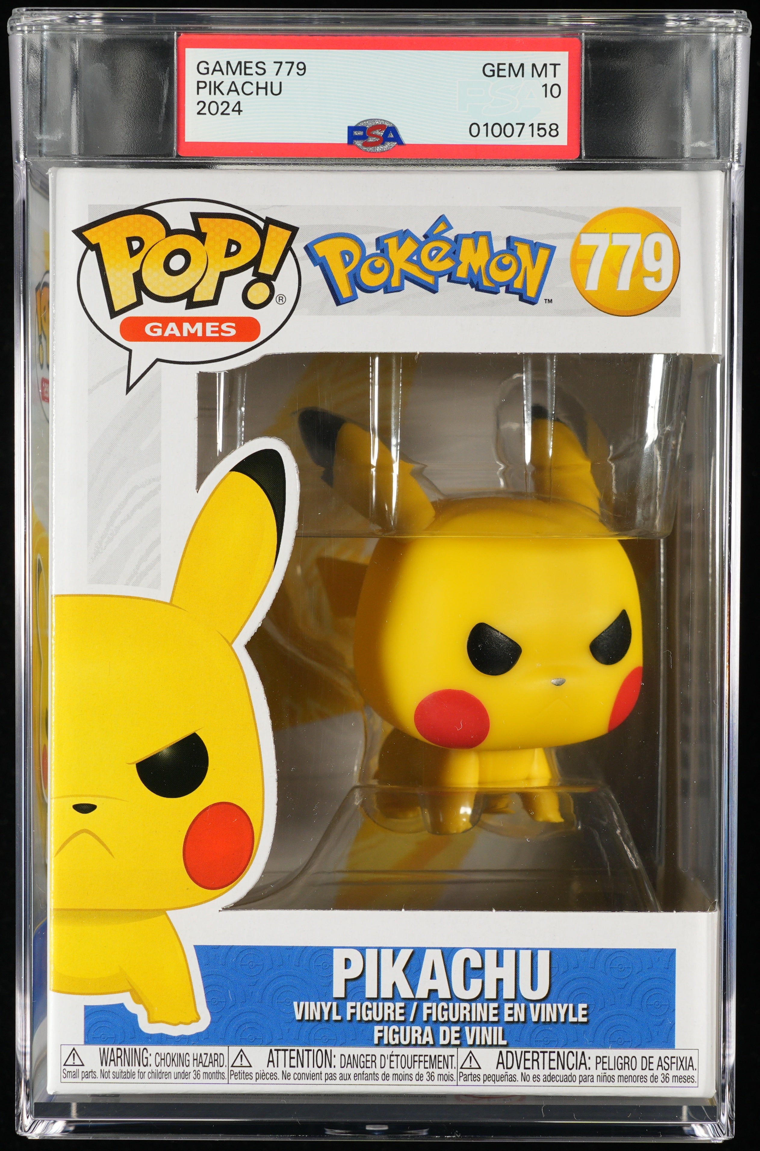 Funko Pop! Pokemon: Pikachu PSA Graded Vinyl Figure #779 Cert #01007158