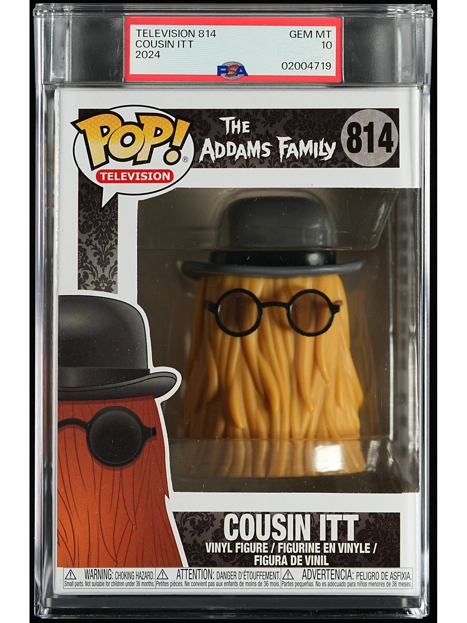 Funko Pop! The Addams Family: Cousin Itt PSA Graded Vinyl Figure #814 Cert #02004719