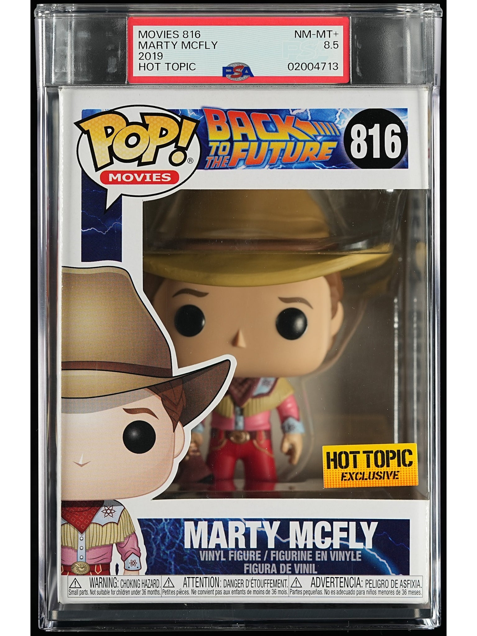 Funko Pop! Back to the Future: Marty McFly PSA Graded Vinyl Figure #816 Cert #02004713
