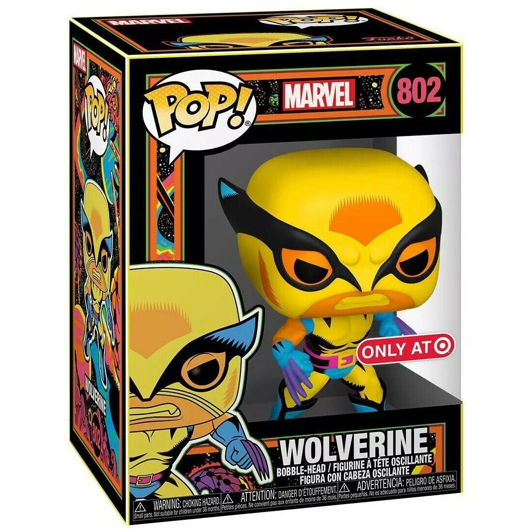 Funko POP! Multi-Pack Marvel: Black Light Wolverine & Medium T-Shirt 2-Pack (Target Exclusive) Vinyl Figure #802