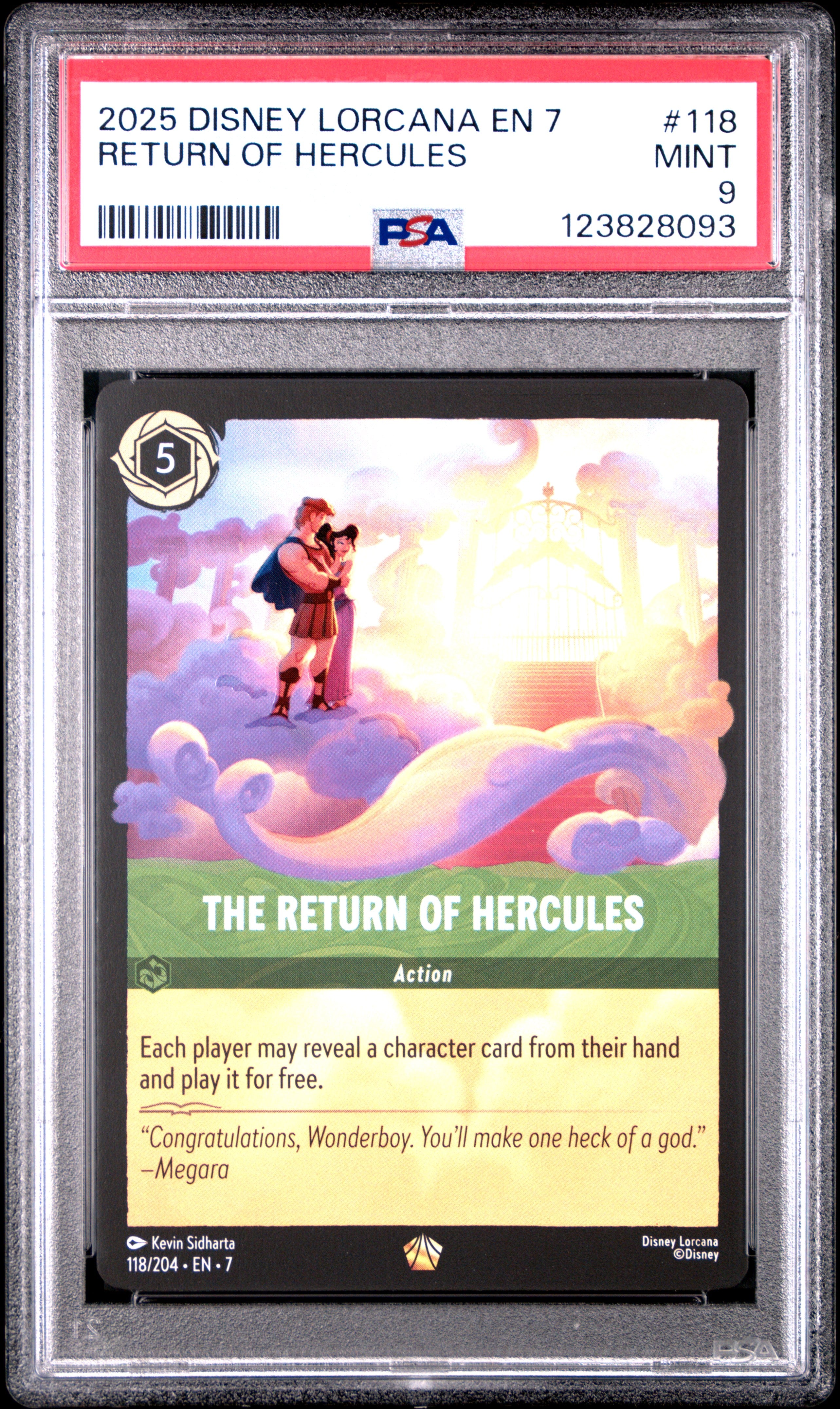 lorcana hercules cards Disney Lorcana En 7 Archazia's Island 118 The Return Of Hercules PSA 9 MINT  Cert #123828093 – Boxed Vinyl