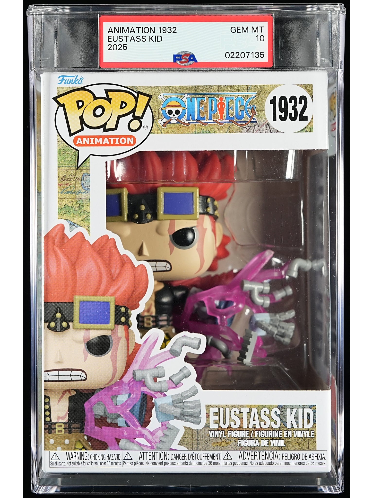 Funko Pop! One Piece: Eustass Kid PSA Graded Vinyl Figure #1932 Cert #02207135