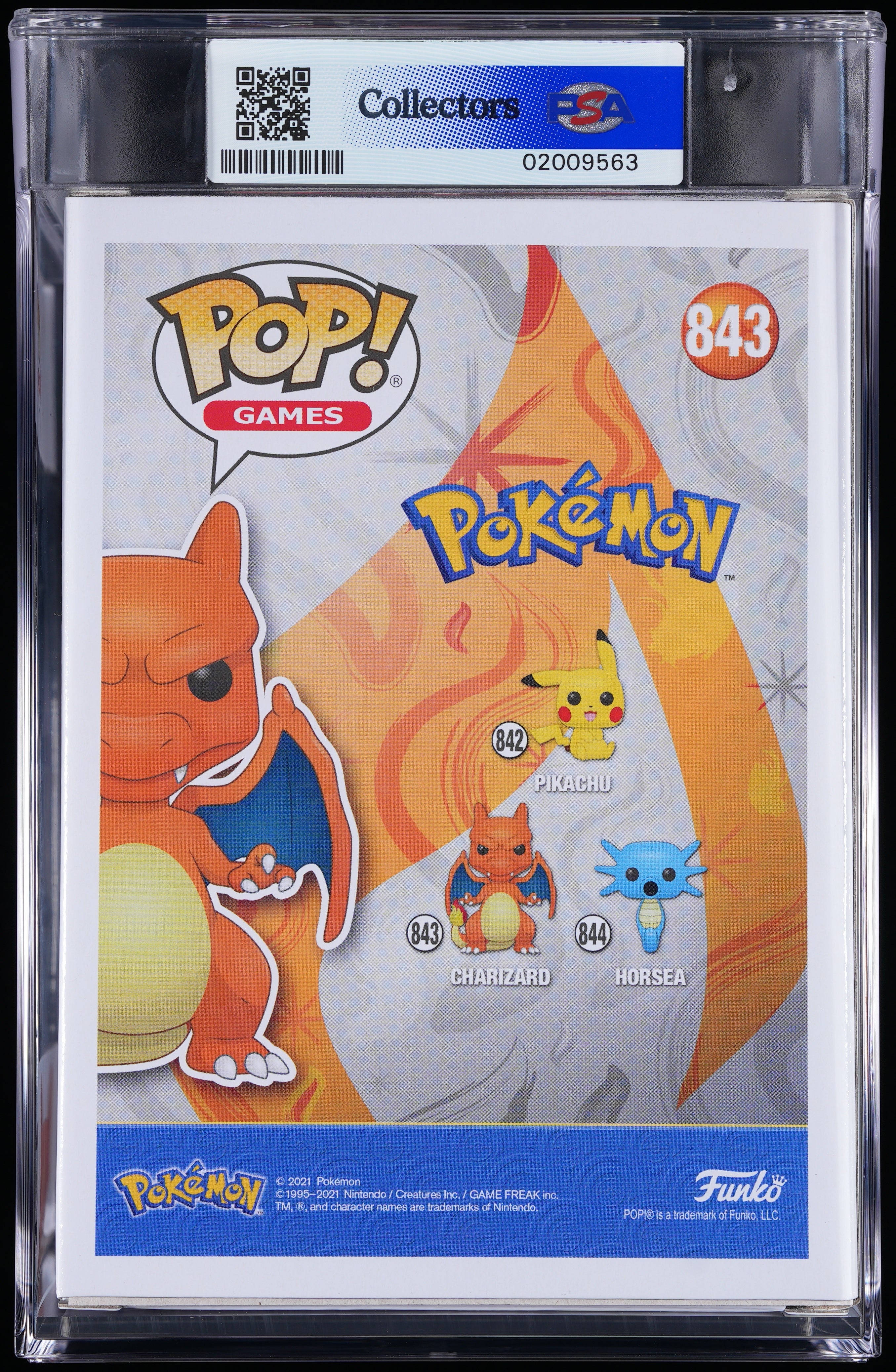 Funko Pop! PSA Graded Pokemon: Charizard PSA Graded 8.5 NM-MT+ Vinyl Figure #843 Cert #02009563