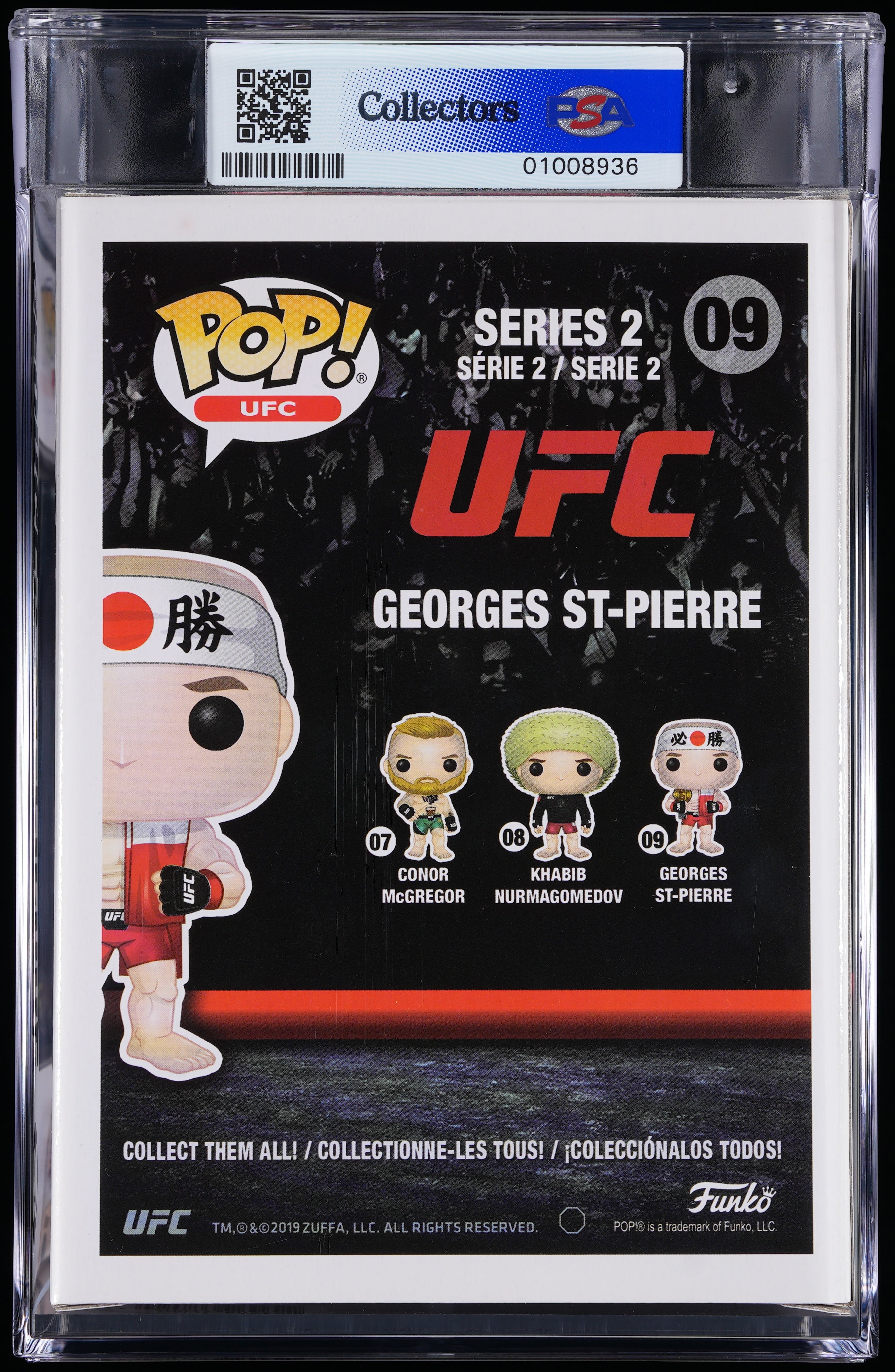 Funko Pop! PSA Graded UFC: Georges St-Pierre PSA Graded 8.5 NM-MT+ Vinyl Figure #09 Cert #01008936