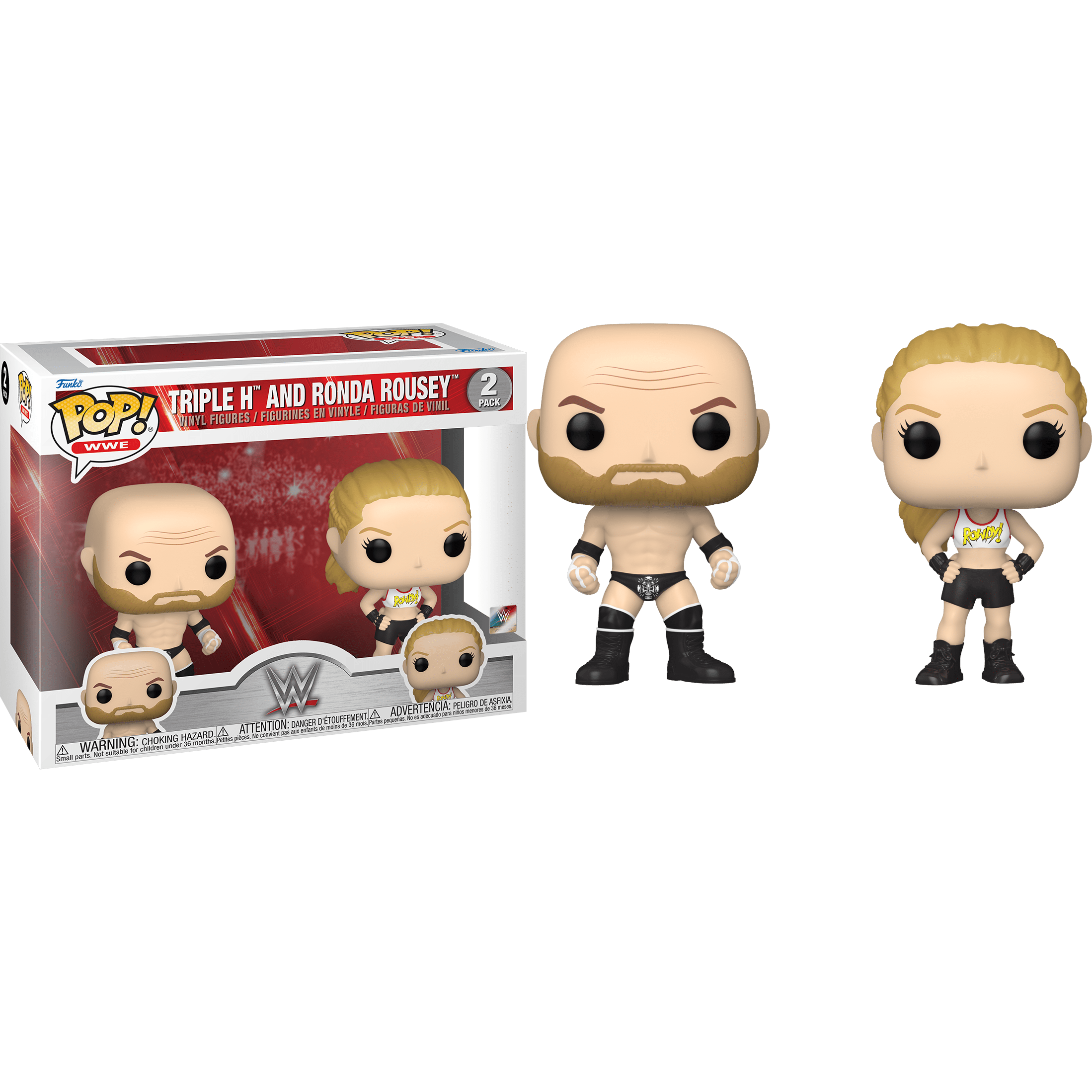 Funko POP! Multi-Pack WWE: Triple H and Ronda Rousey Vinyl Figure #2-Pack