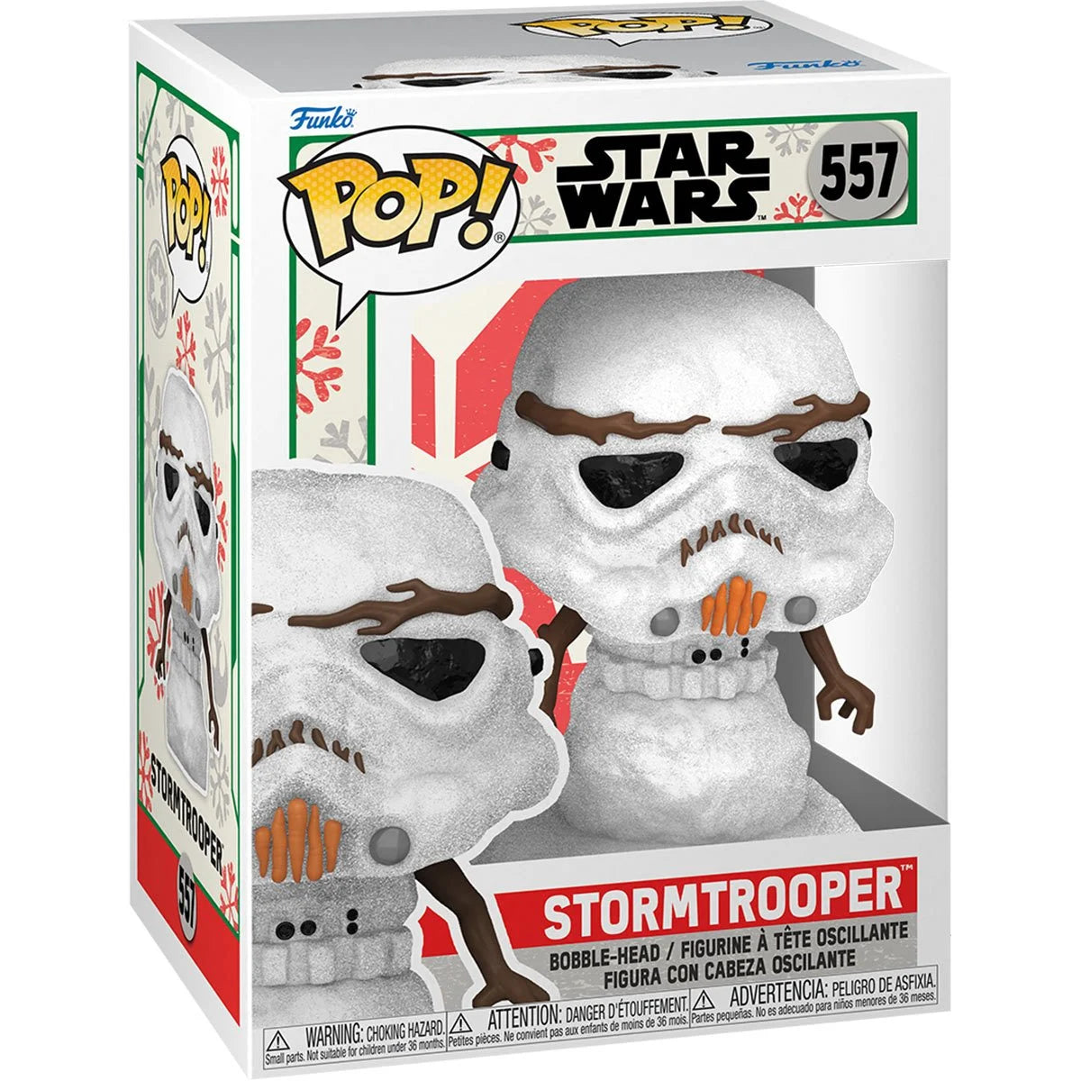 Funko Pop! Star Wars Holiday: Snowman Stormtrooper #557 + Protector
