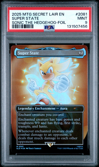Magic The Gathering Secret Lair Drop 2081 Super State Sonic: Friends & Foes Foil PSA 9 MINT Cert #131507456