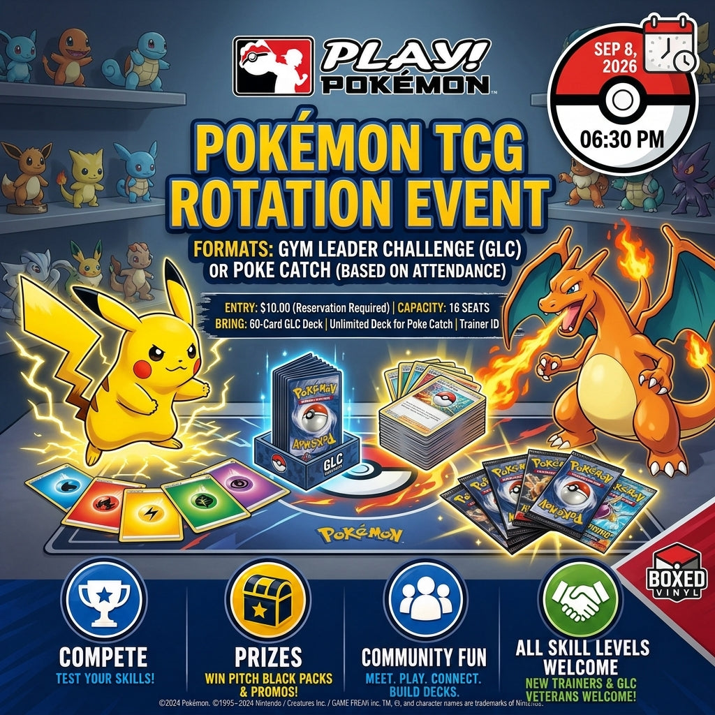 09/08/2026 - Pokemon: Rotational Event (Gym Leader Challenge or Poke Catch)