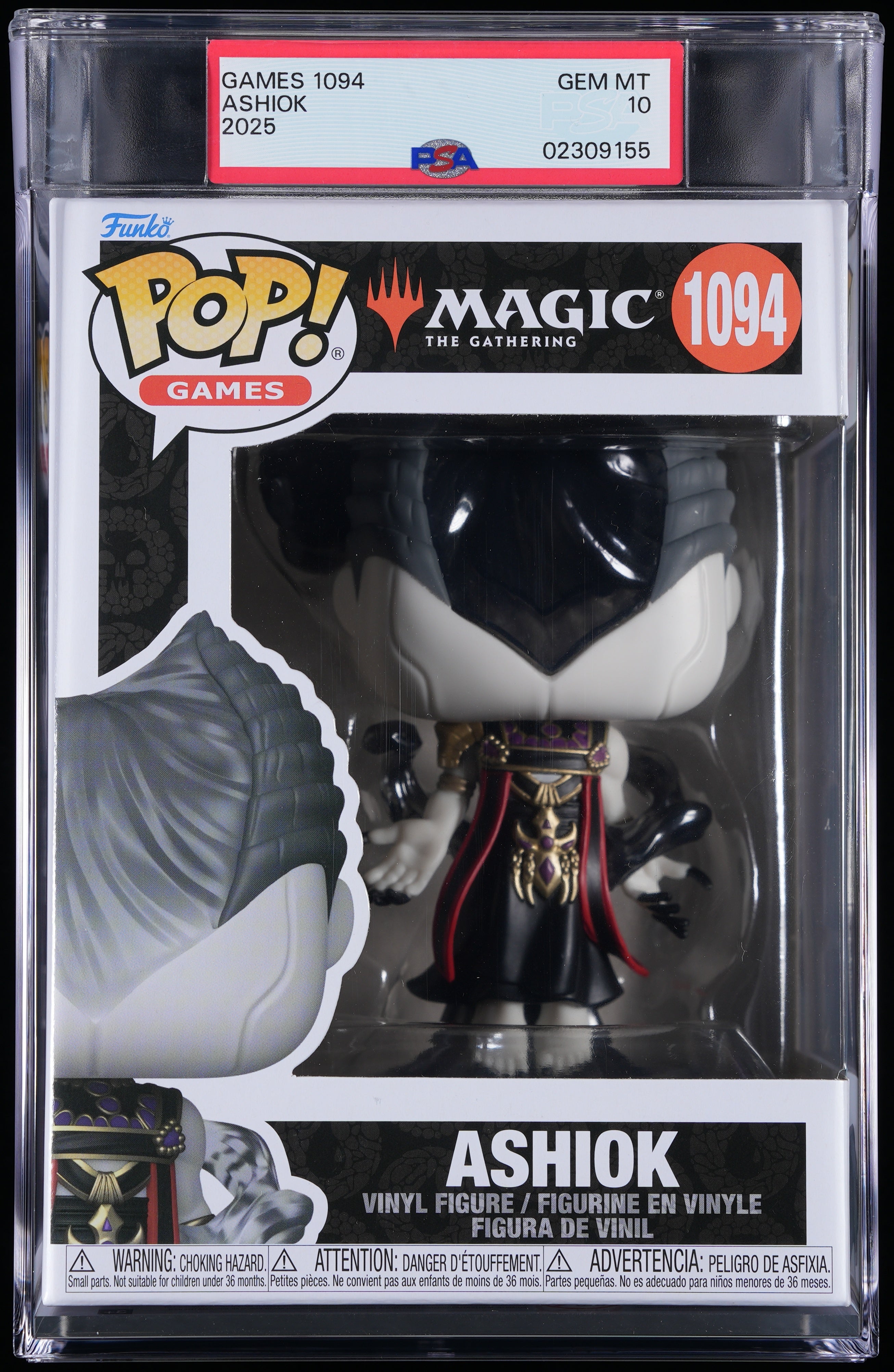 Funko Pop! PSA Graded Magic The Gathering: Ashiok PSA Graded 10 GEM MINT Vinyl Figure #1094 Cert #02309155