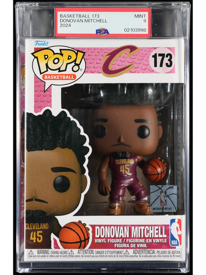 Funko Pop! NBA Cleveland Cavaliers: Donovan Mitchell PSA Graded Vinyl Figure #173 Cert #02103998