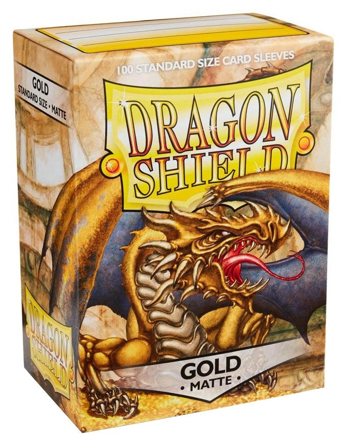 Image for Dragon Shield Matte Sleeves - Gold (100-Pack) - Card Sleeves