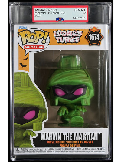 Funko Pop! Looney Tunes: Marvin the Martian PSA Graded Vinyl Figure #1674 Cert #02102110