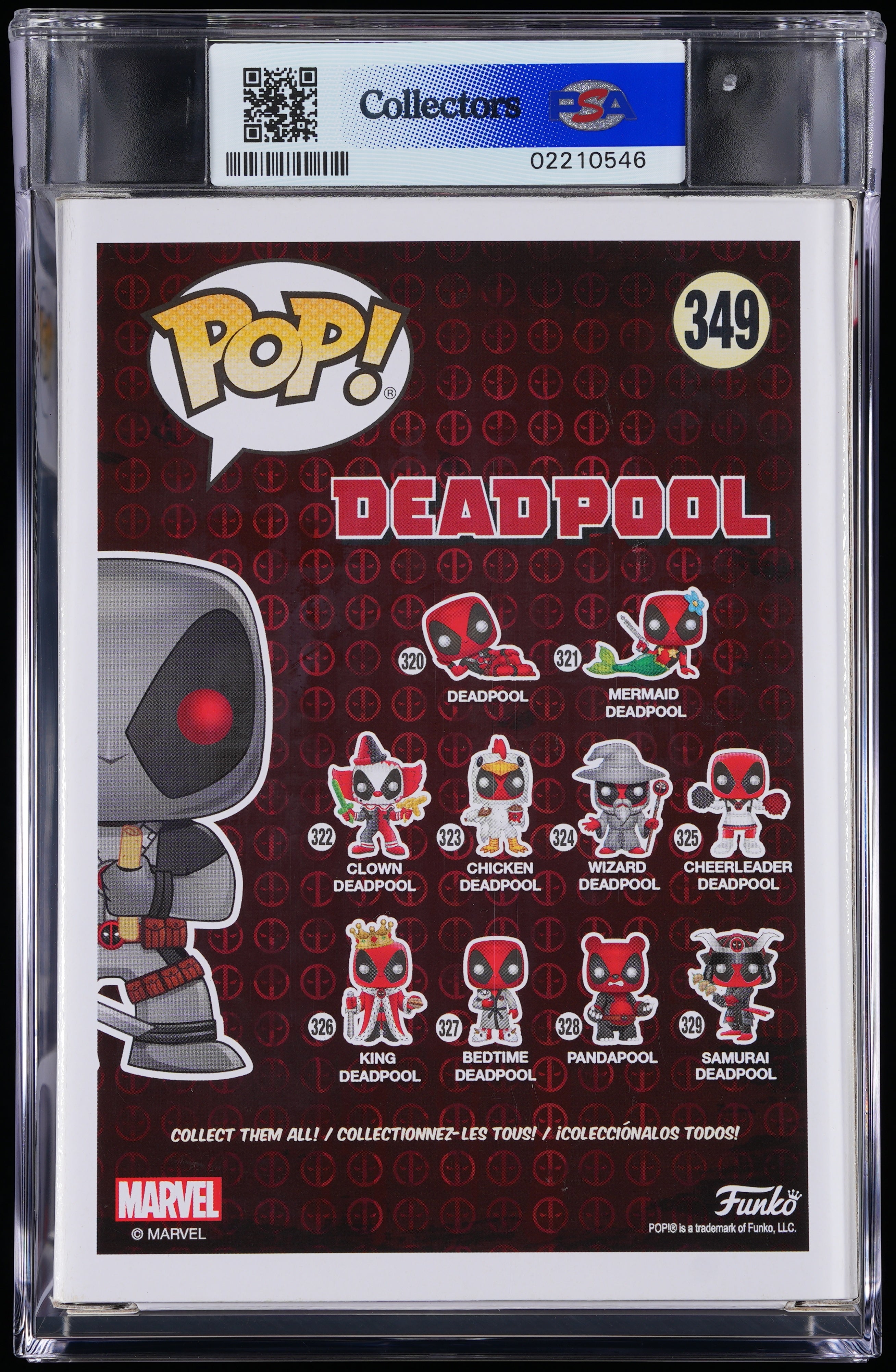 Funko Pop! PSA Graded Marvel: Deadpool with Chimichanga (7-Eleven) PSA Graded 8.5 NM-MT+ Vinyl Figure #349 Cert #02210546