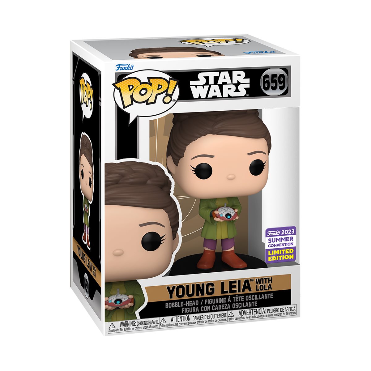 Funko Pop! Star Wars Obi-Wan Kenobi: Young Leia with Lola #659 Exclusive Vinyl Figure