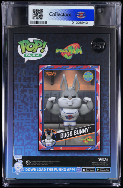 Funko Pop! PSA Graded Space Jam: Bugs Bunny PSA Graded 9 MINT Vinyl Figure #257 Cert #01008940