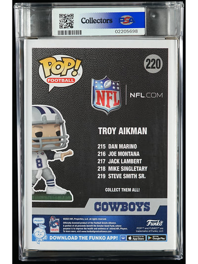 Funko Pop! NFL Dallas Cowboys: Troy Aikman PSA Graded Vinyl Figure #220 Cert #02205698