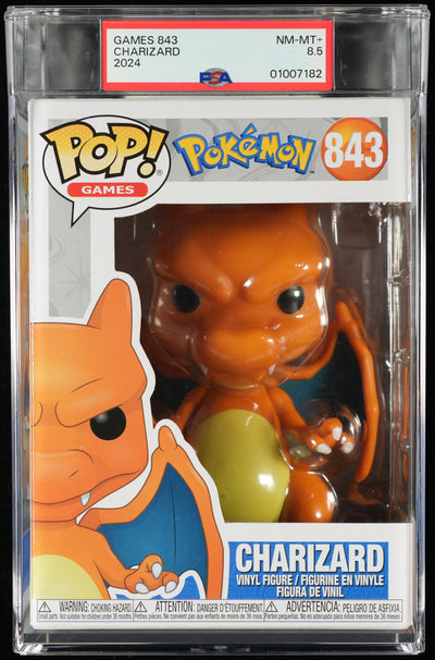 Funko Pop! PSA Graded Pokemon: Charizard PSA Graded 8.5 NM-MT+ Vinyl Figure #843 Cert #01007182