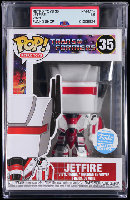 Funko Pop! PSA Graded Transformers: Jetfire (Funko Shop) PSA Graded 8.5 NM-MT+ Vinyl Figure #35 Cert #01008924