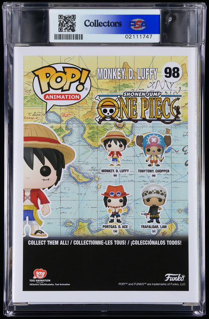 Funko Pop! PSA Graded One Piece: Monkey D. Luffy PSA Graded 8.5 NM-MT+ Vinyl Figure #98 Cert #02111747