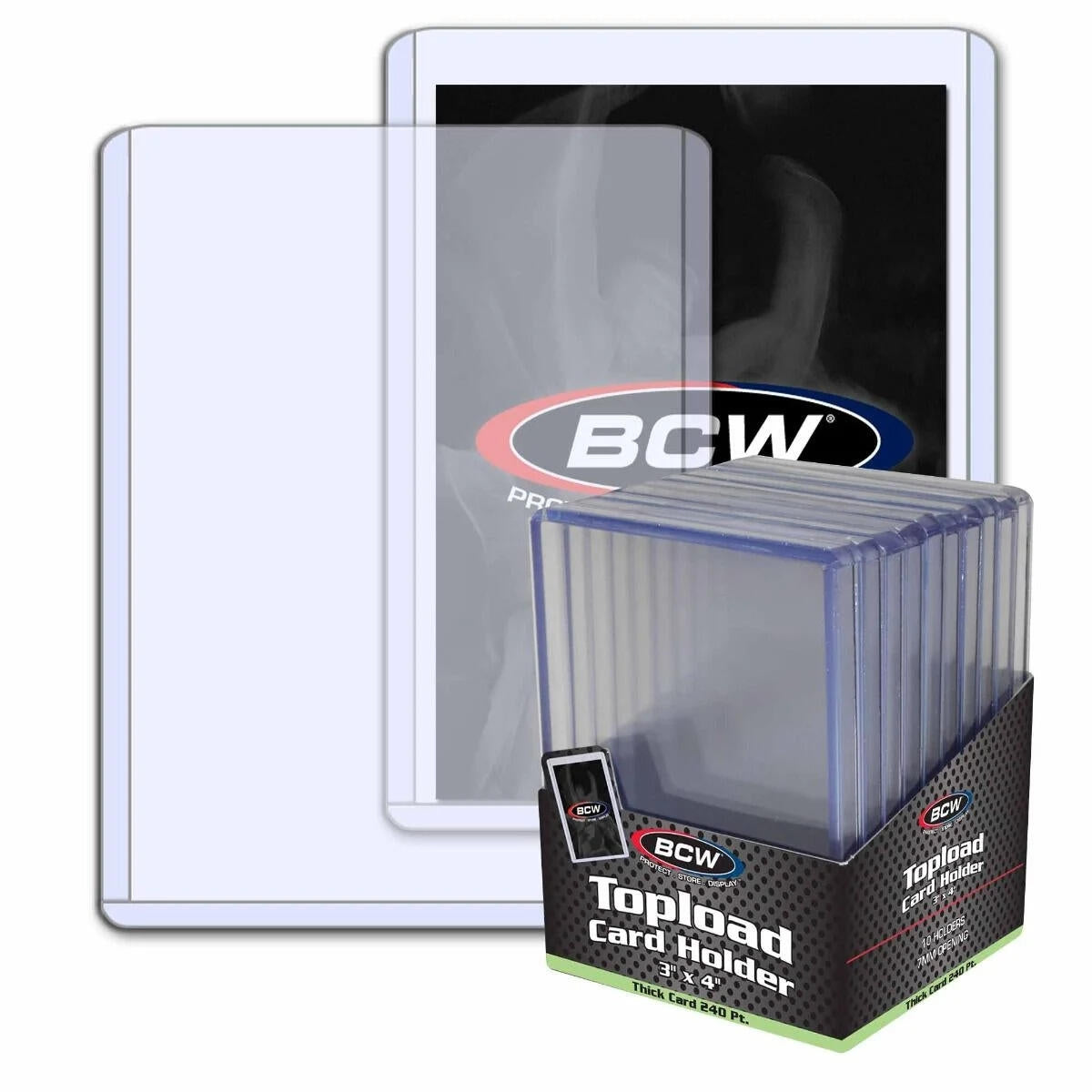 Image for 3" x 4" Thick Card Topload Holder - 240pt. (10-Count) - Collectible Storage