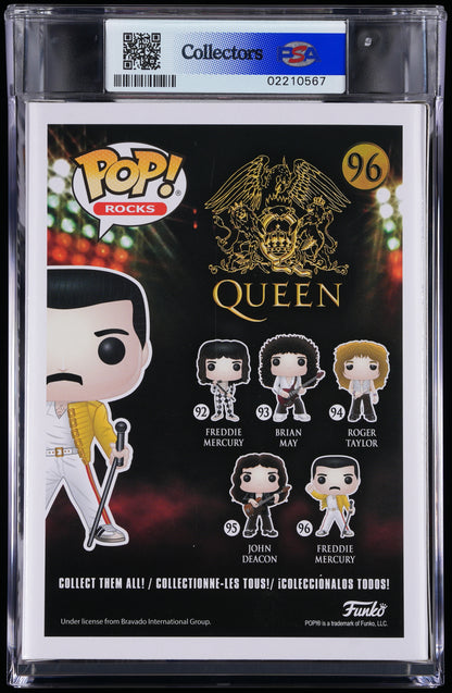 Funko Pop! PSA Graded Queen: Freddie Mercury PSA Graded 9 MINT Vinyl Figure #96 Cert #02210567