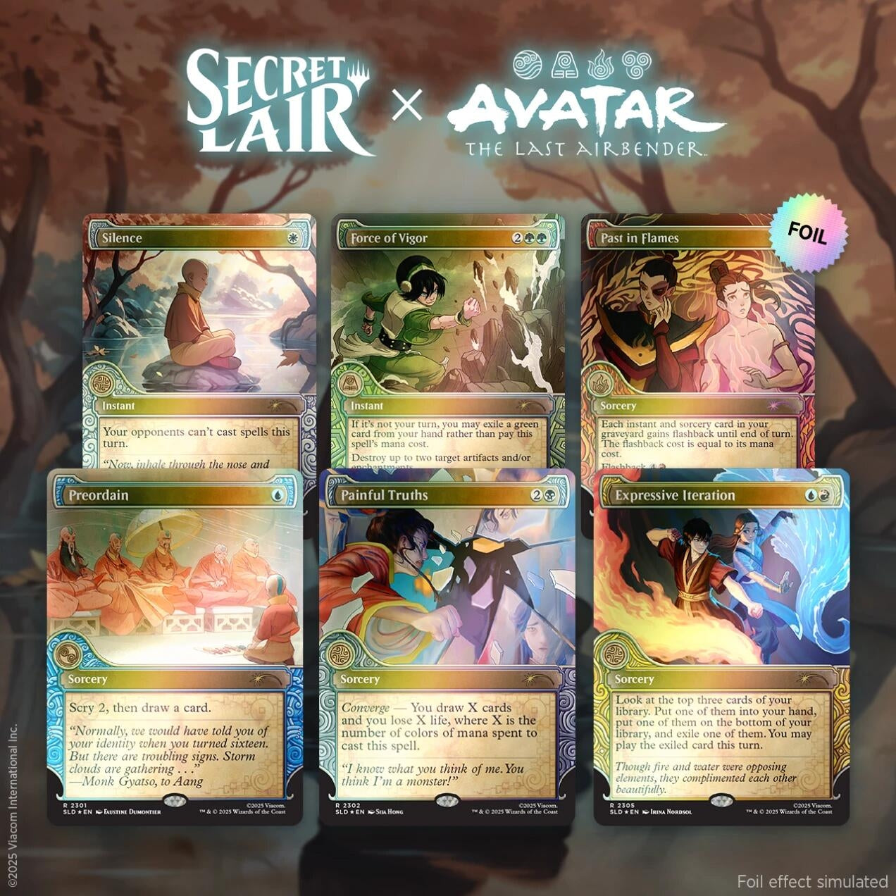 Image for Secret Lair x Avatar: The Last Airbender: One with the Elements - Rainbow Foil Edition - Magic: The Gathering