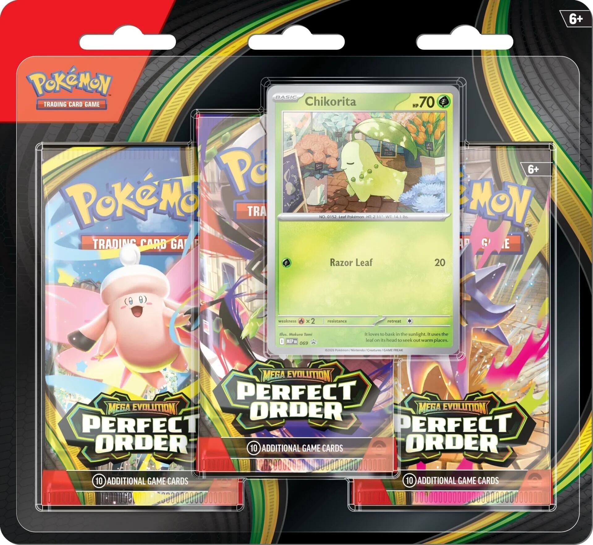 Image for Perfect Order 3 Pack Blister [Chikorita] - Pokemon