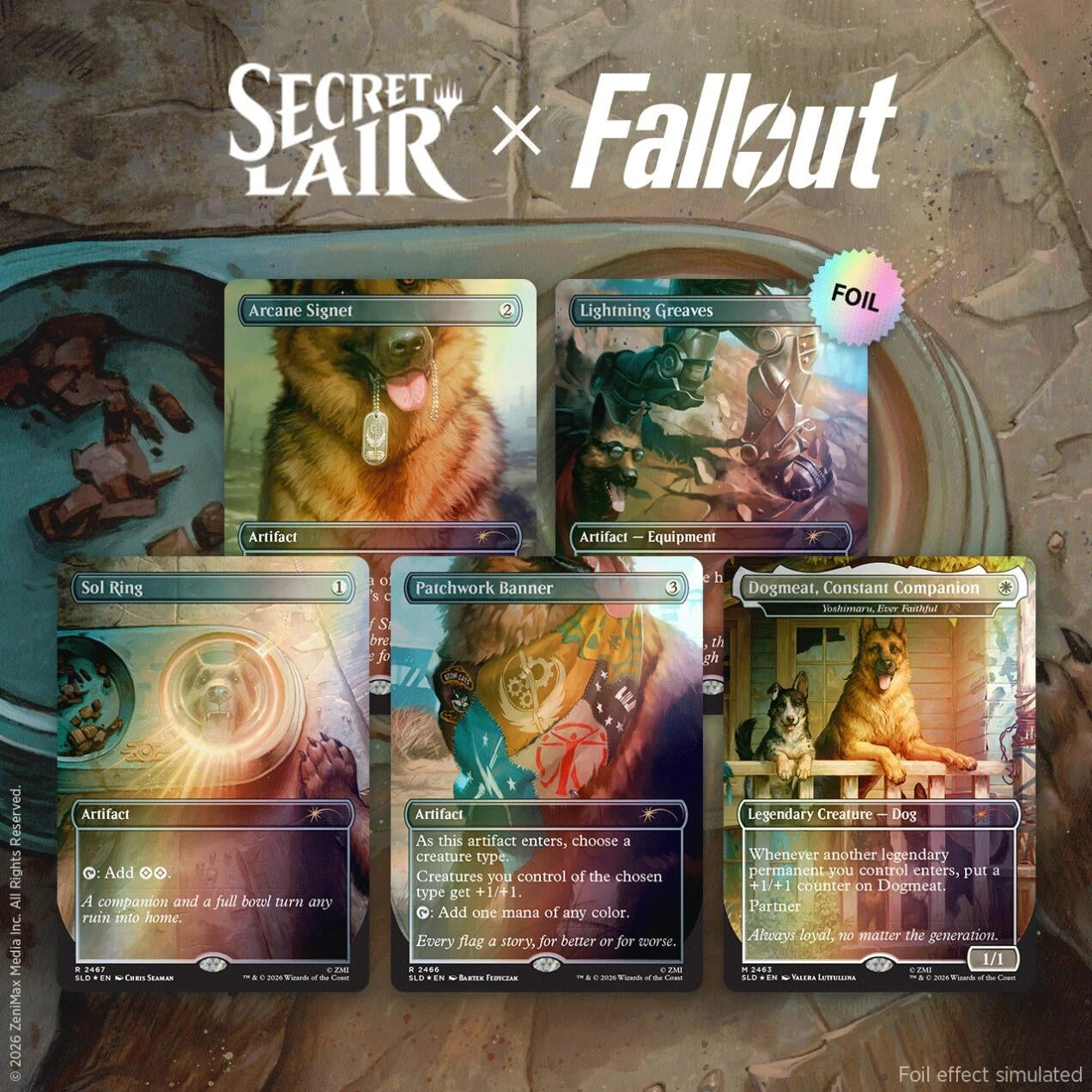 Image for Secret Lair Drop: Secret Lair x Fallout: Greet the Dog - Traditional Foil Edition - Magic: The Gathering