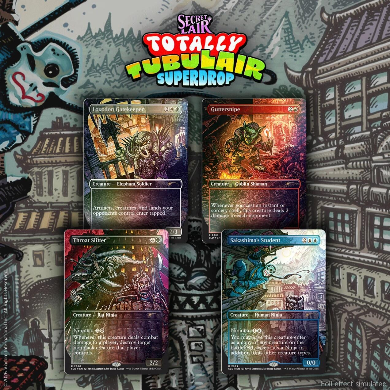 Image for Secret Lair Drop: Featuring: Kevin Eastman (Colors) - Traditional Foil Edition - Magic: The Gathering